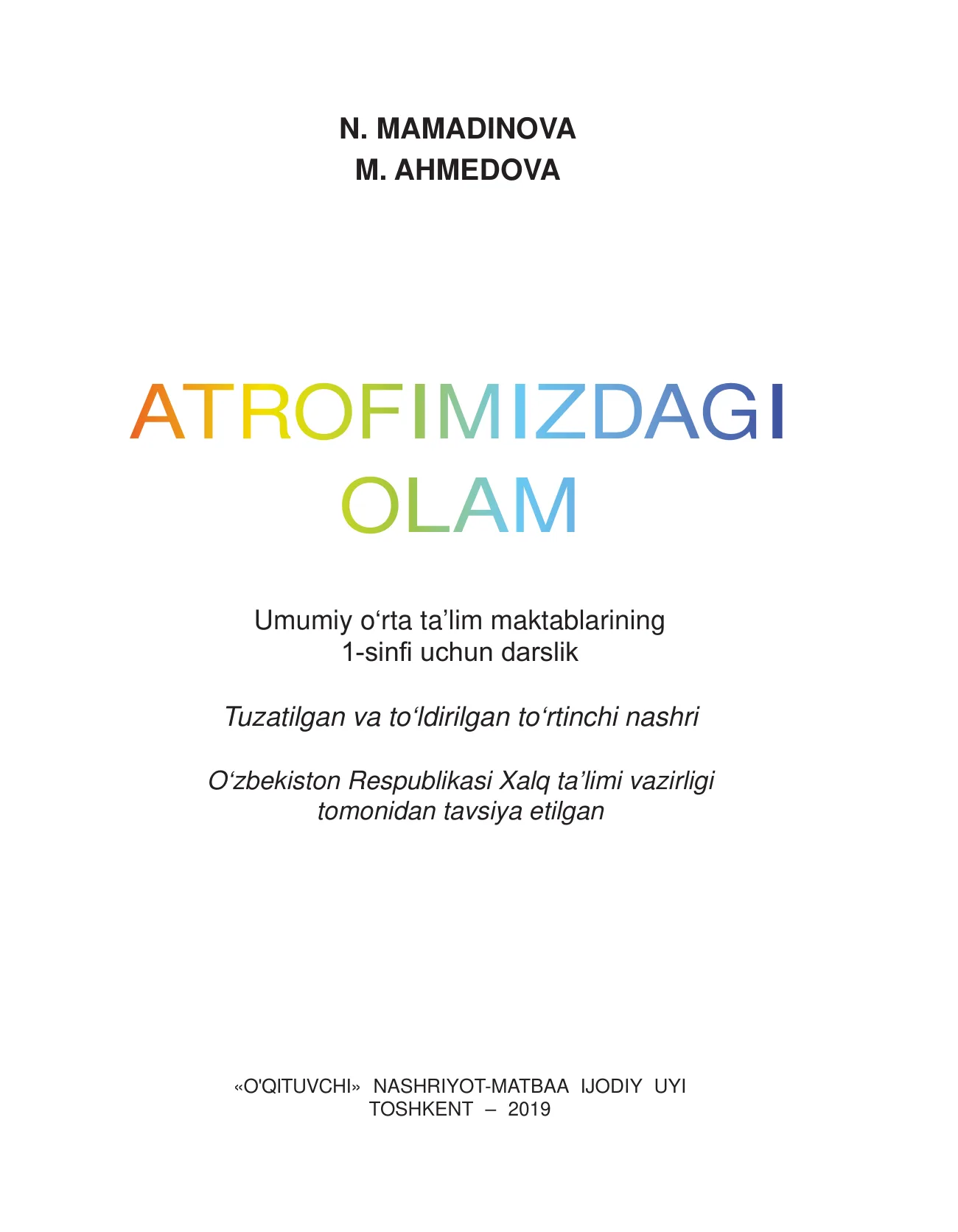 1-sinf Atrofimizdagi olam