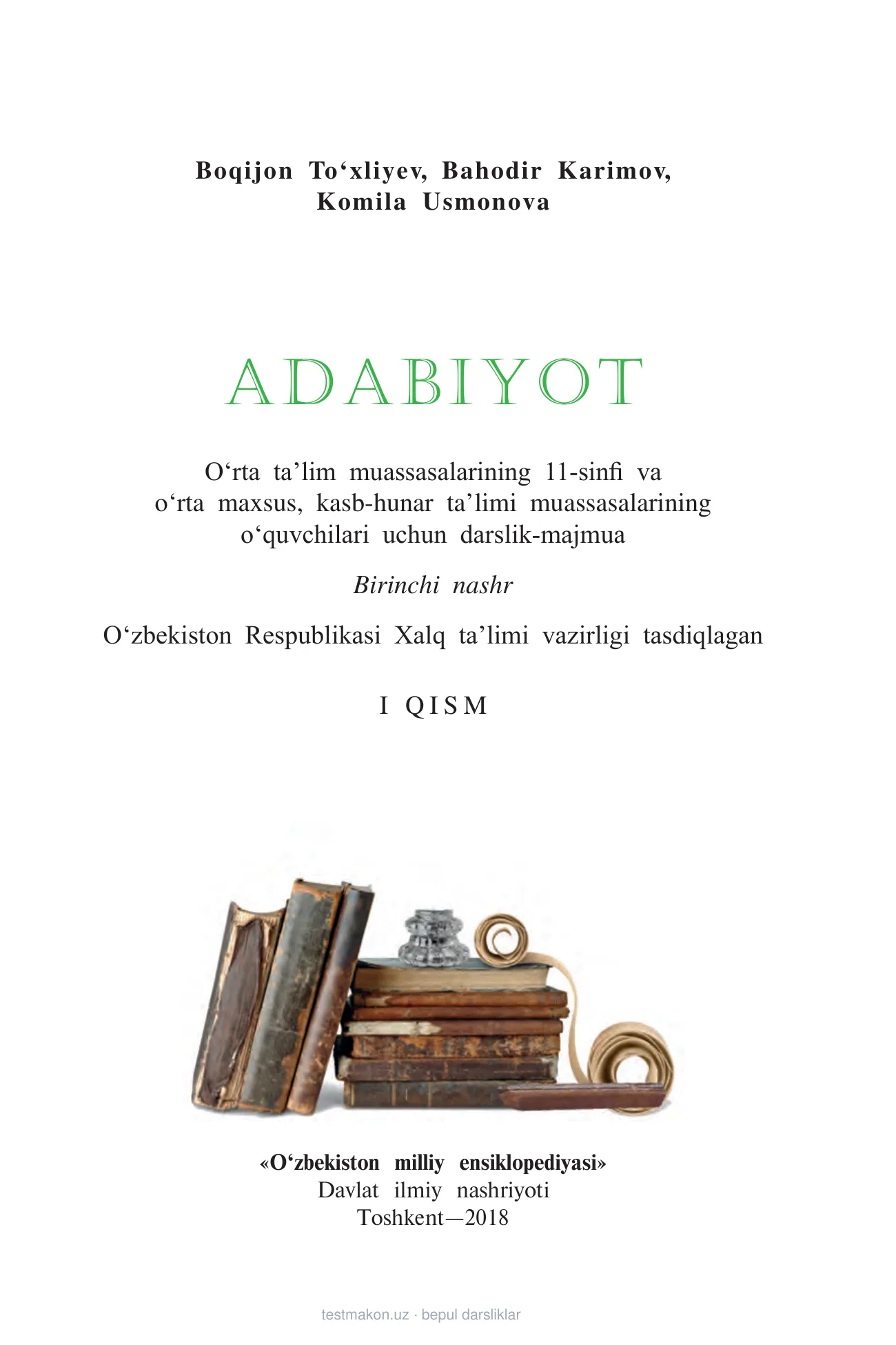 11-sinf Adabiyot 1-qism