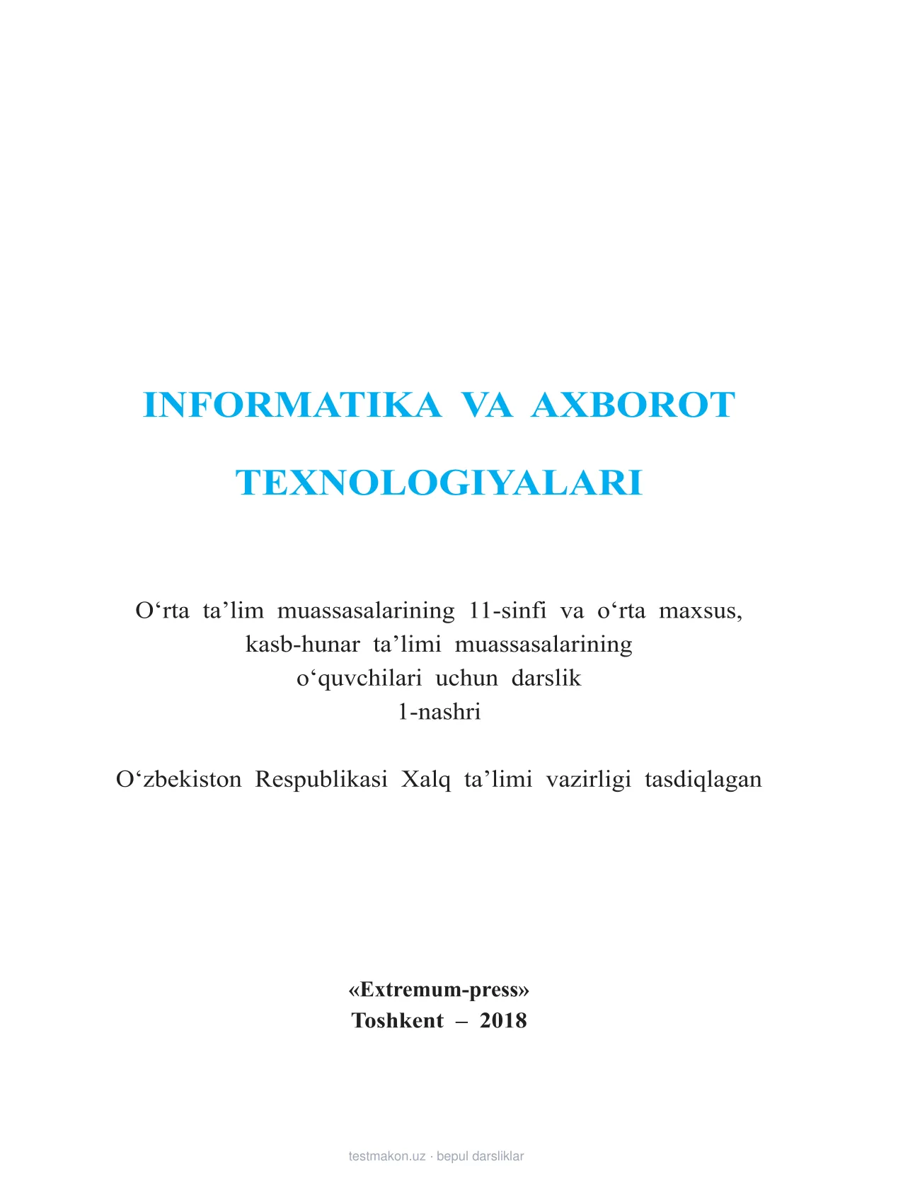 11-sinf Informatika