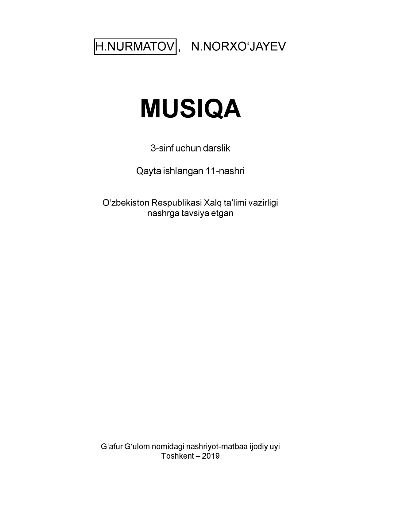 3-sinf Musiqa