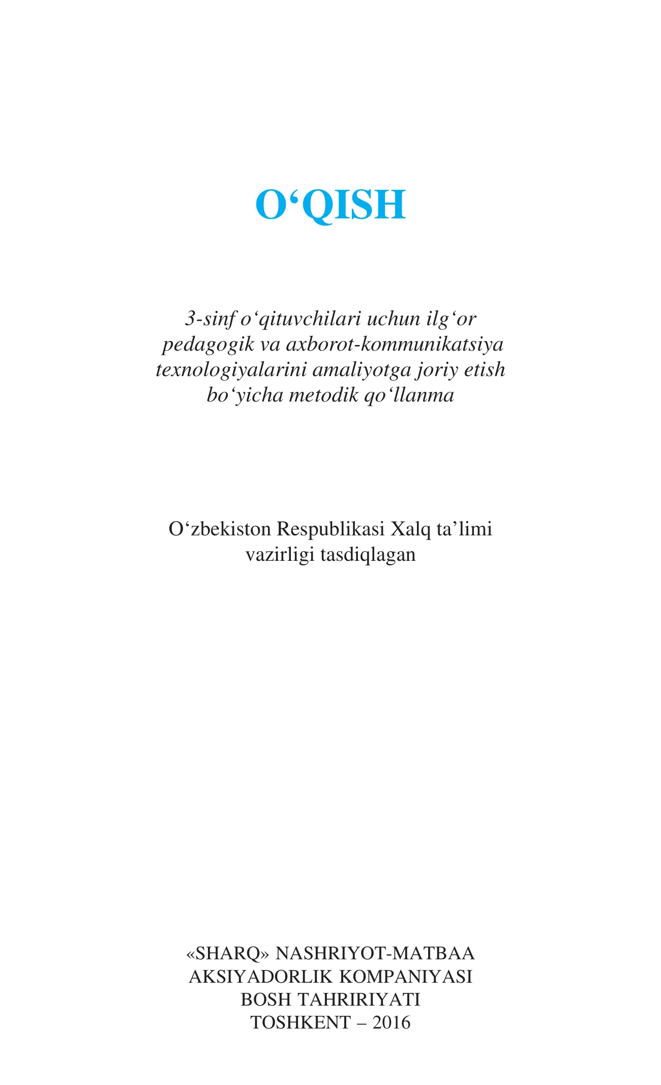 3-sinf O‘qish (metodika)