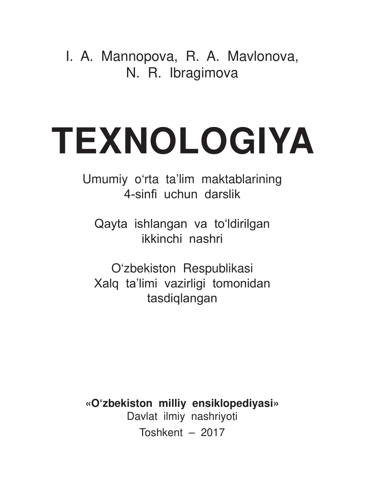 4-sinf Texnologiya