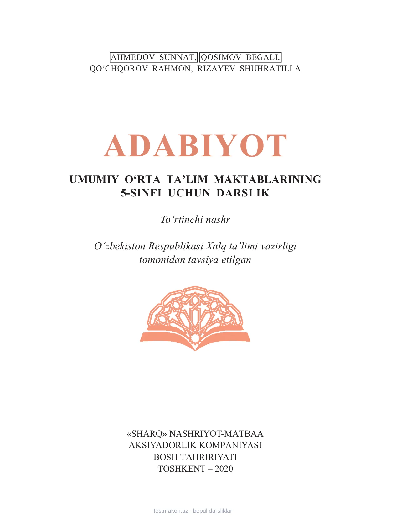 5-sinf Adabiyot