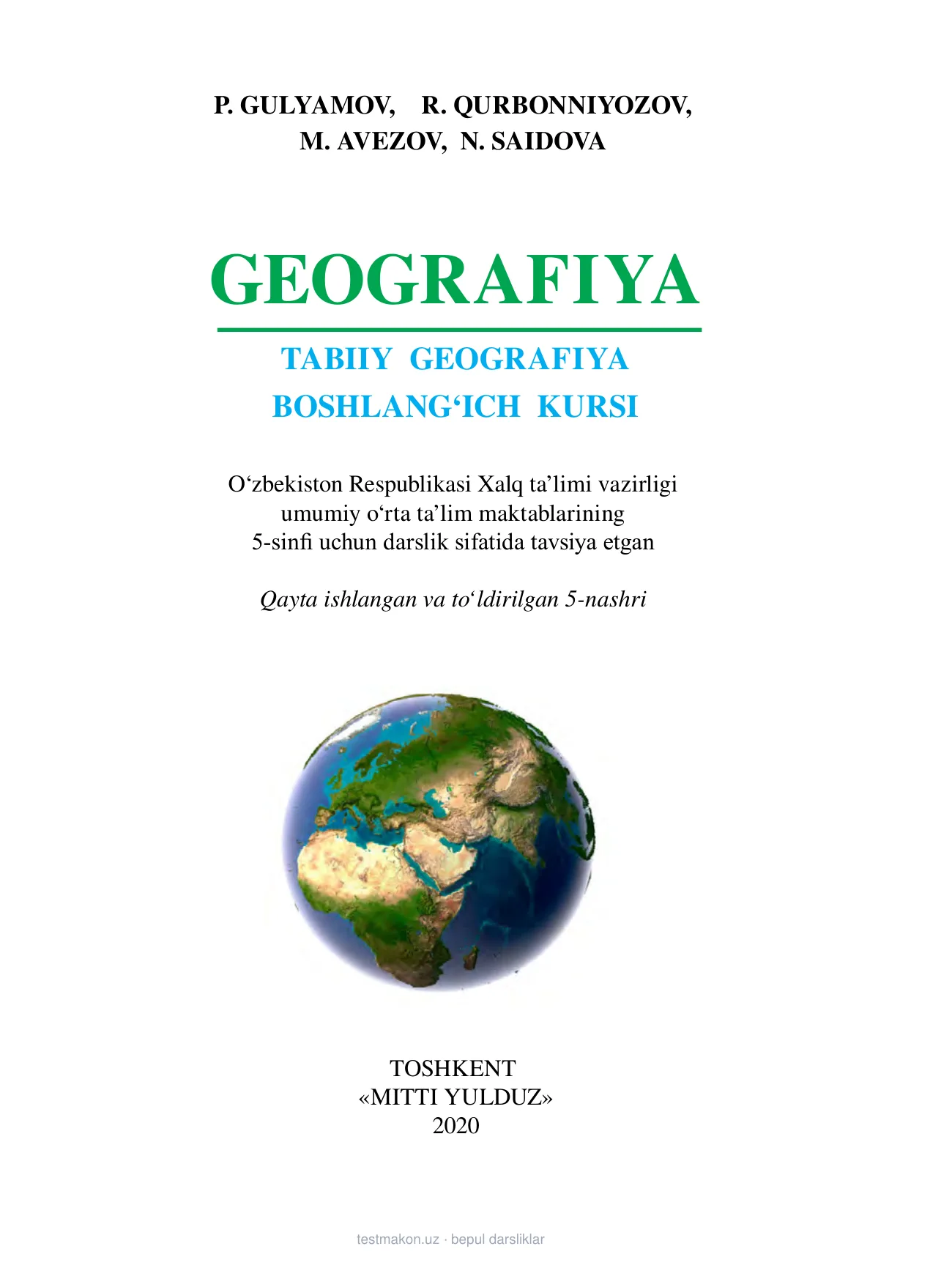 5-sinf Geografiya