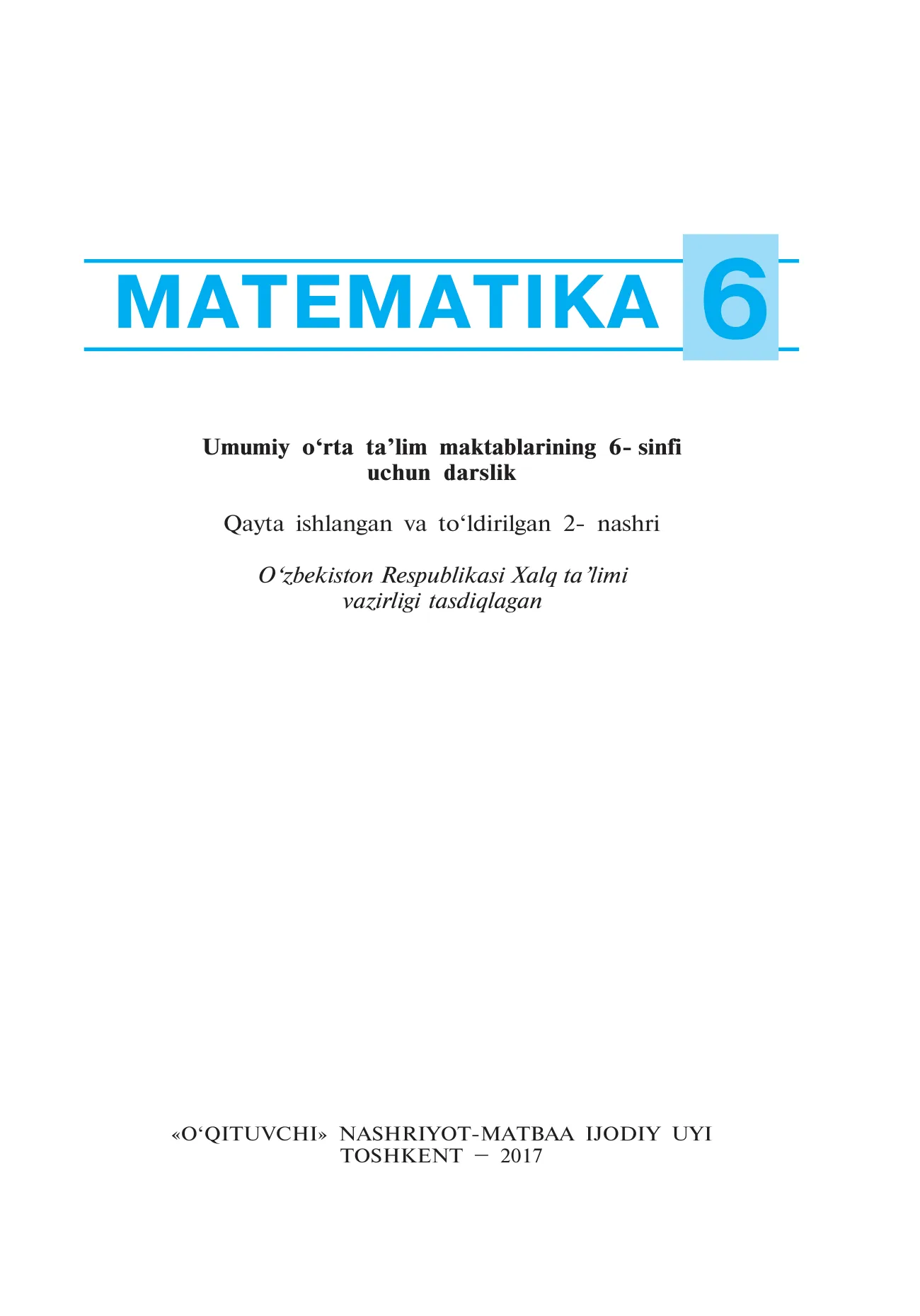 6-sinf Matematika