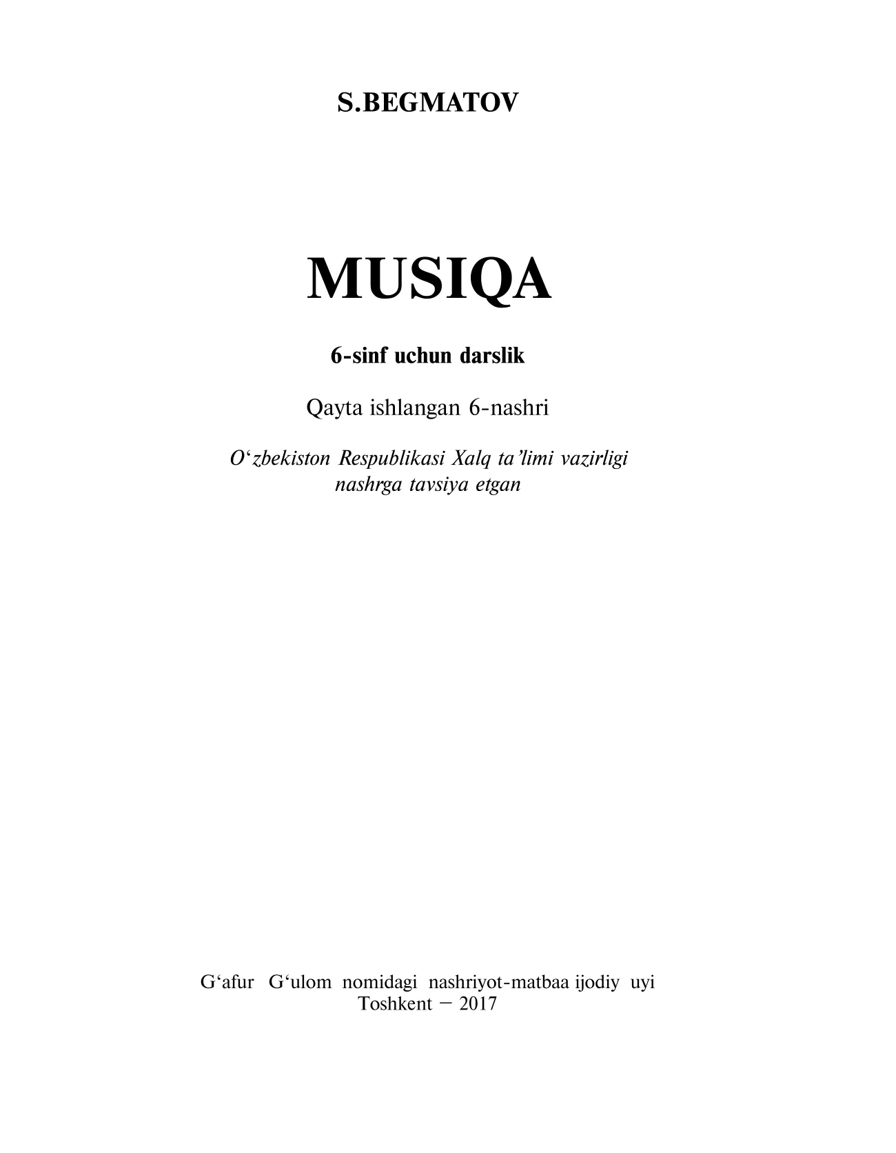 6-sinf Musiqa