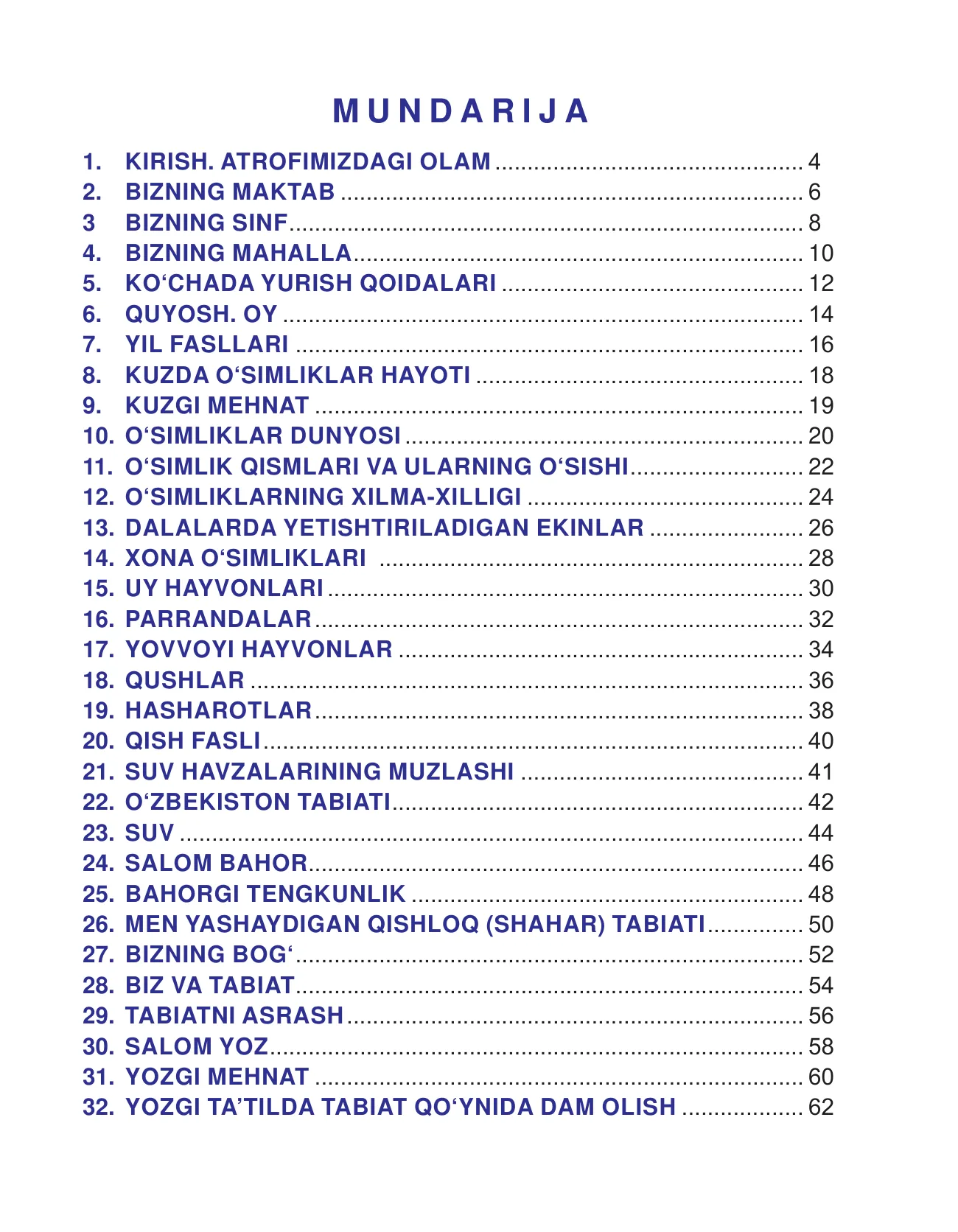 1-sinf Atrofimizdagi olam — 3-bet