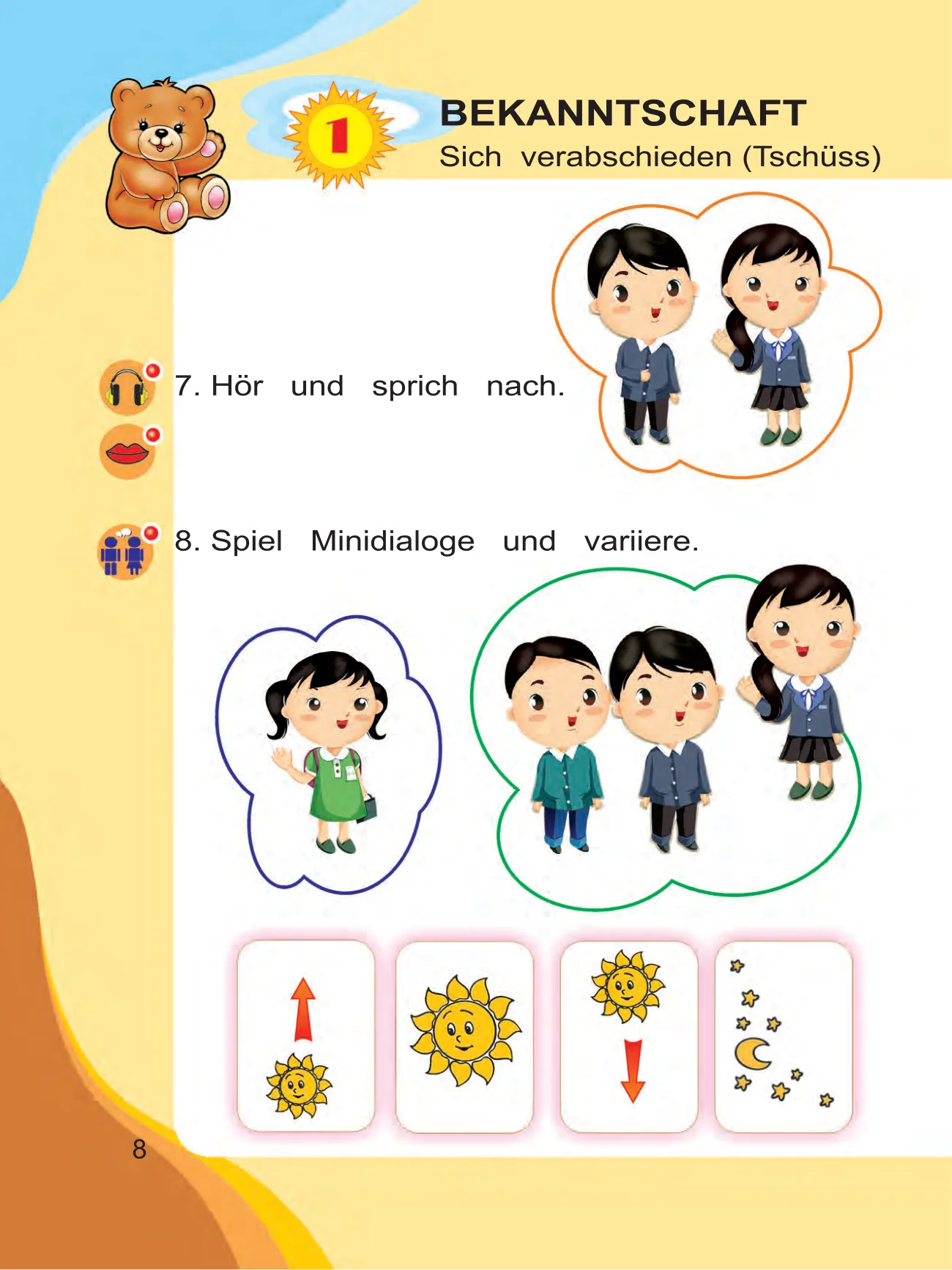 1-sinf Nemis tili — 8-bet