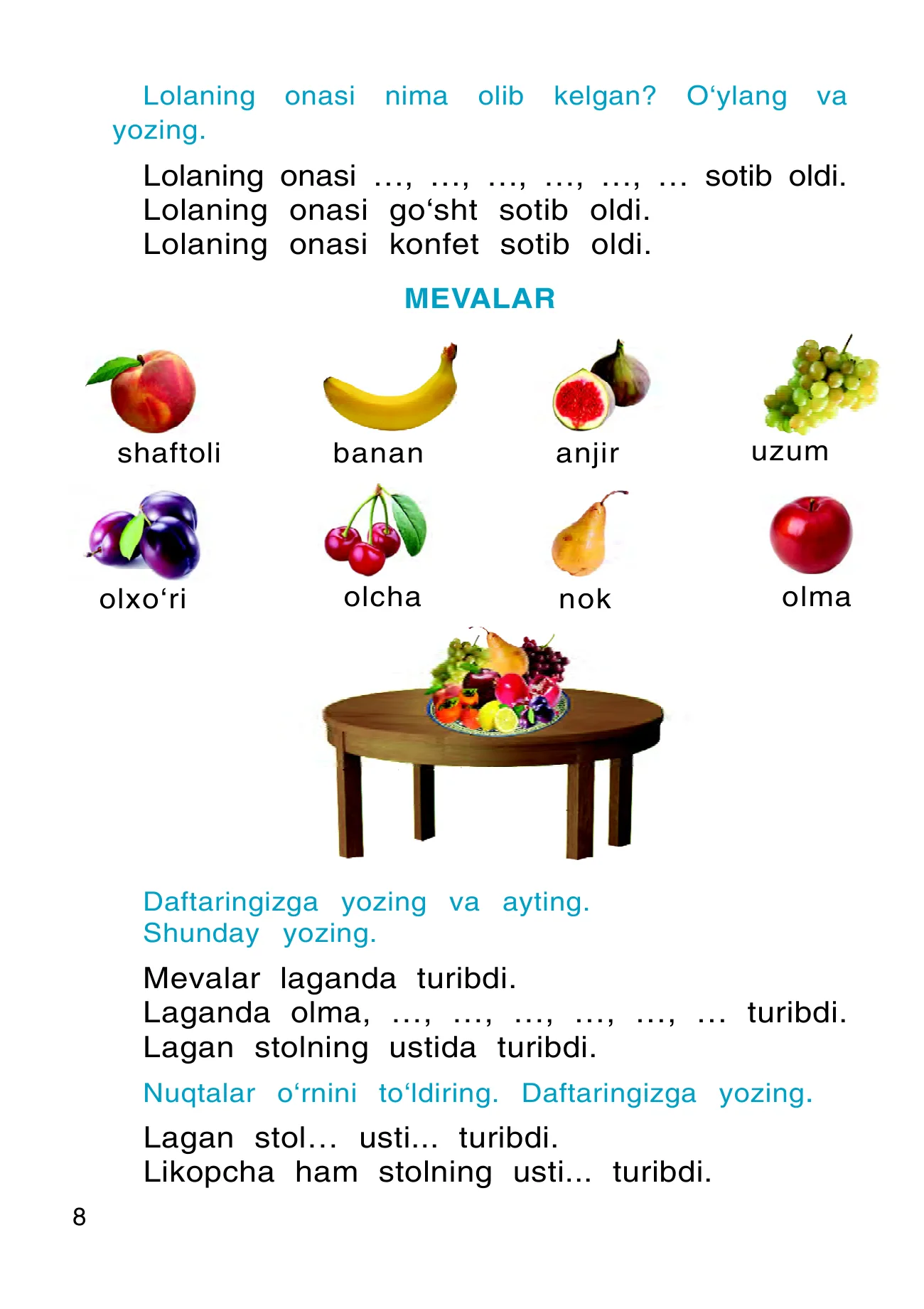 1-sinf Nutq o‘stirish (maxsus) — 8-bet