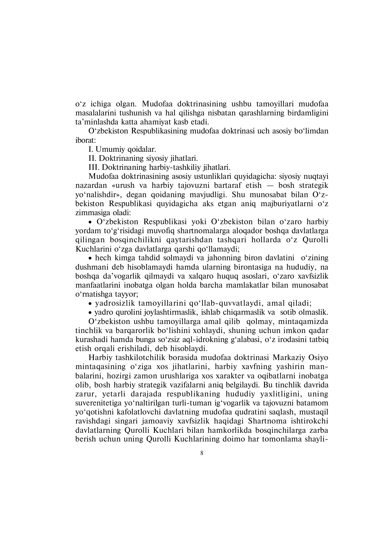 10-sinf Chaqiruvga qadar boshlang‘ich tayyorgarlik — 8-bet