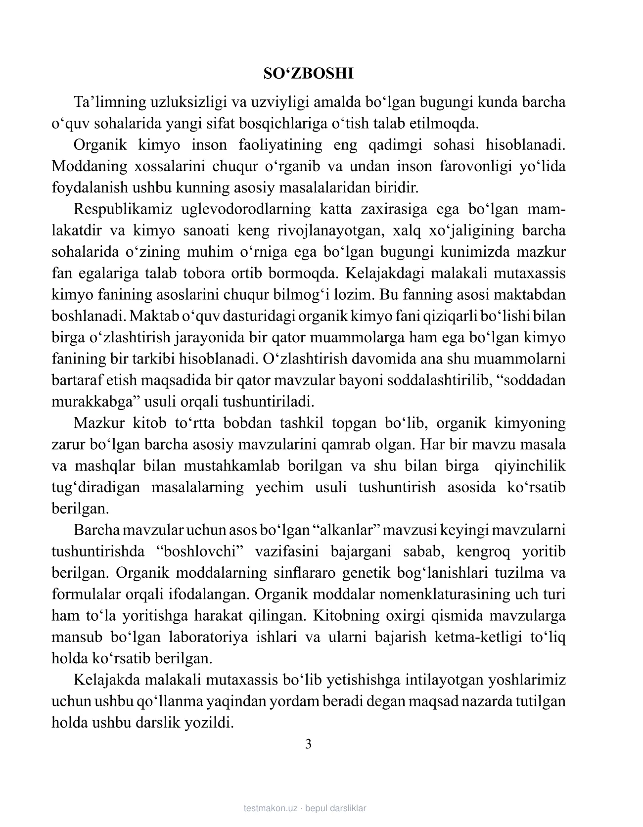 10-sinf Organik kimyo — 3-bet