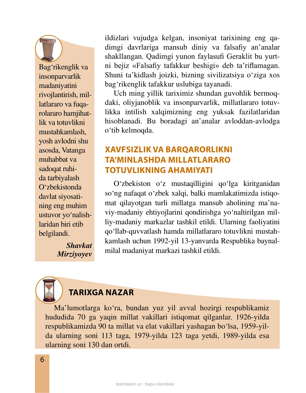 11-sinf Dunyo dinlari tarixi — 6-bet