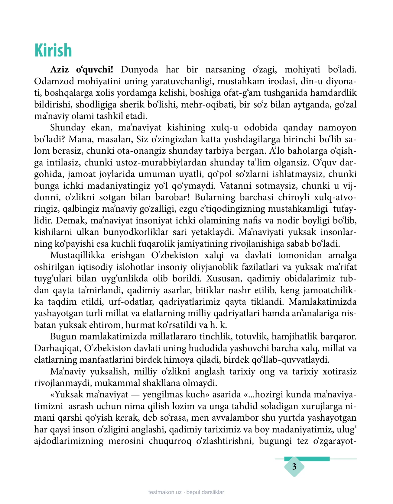 11-sinf Ma’naviyat asoslari — 3-bet