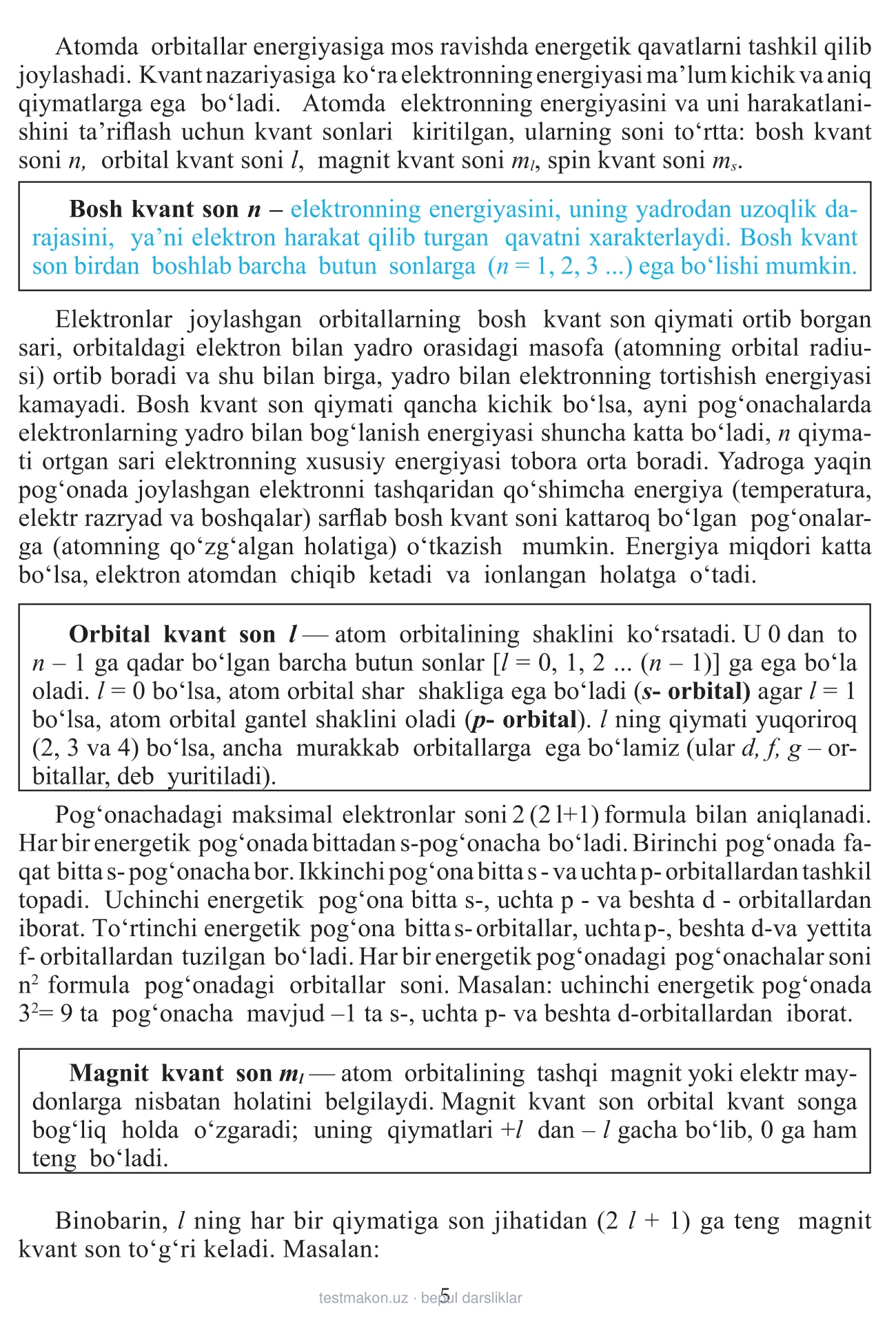 11-sinf Umumiy kimyo — 5-bet