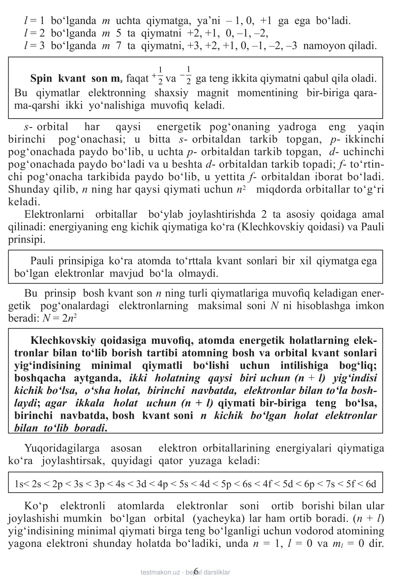 11-sinf Umumiy kimyo — 6-bet