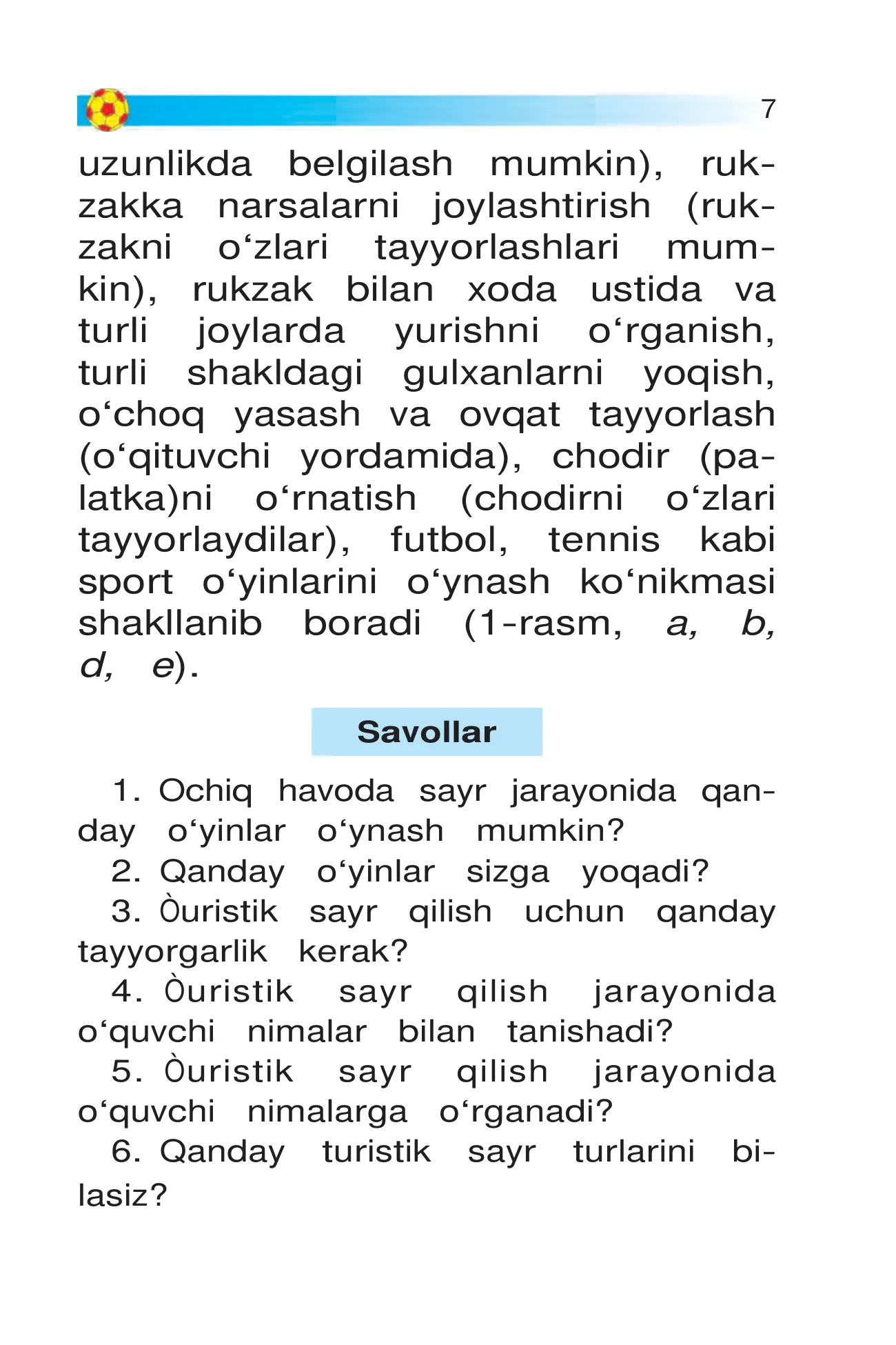 2-sinf Jismoniy tarbiya — 7-bet
