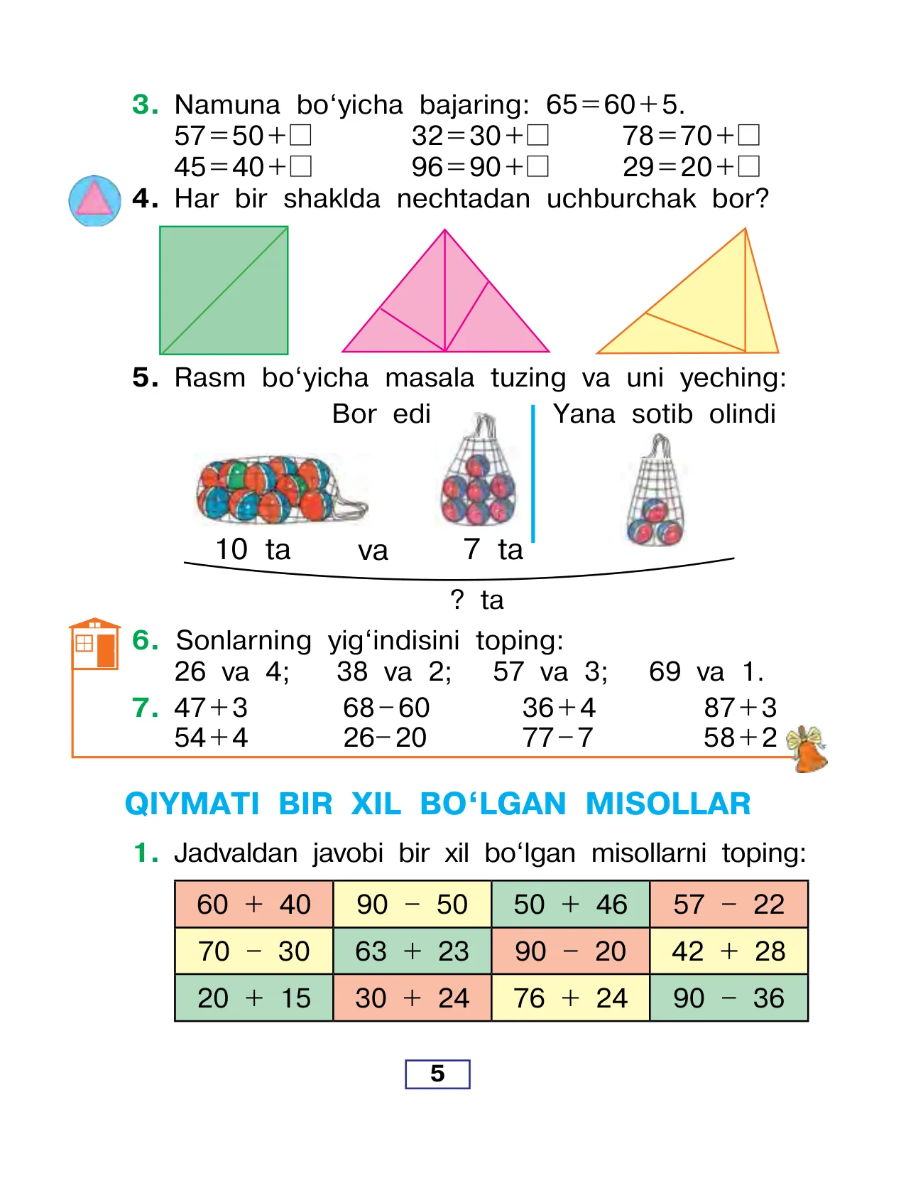 2-sinf Matematika — 5-bet