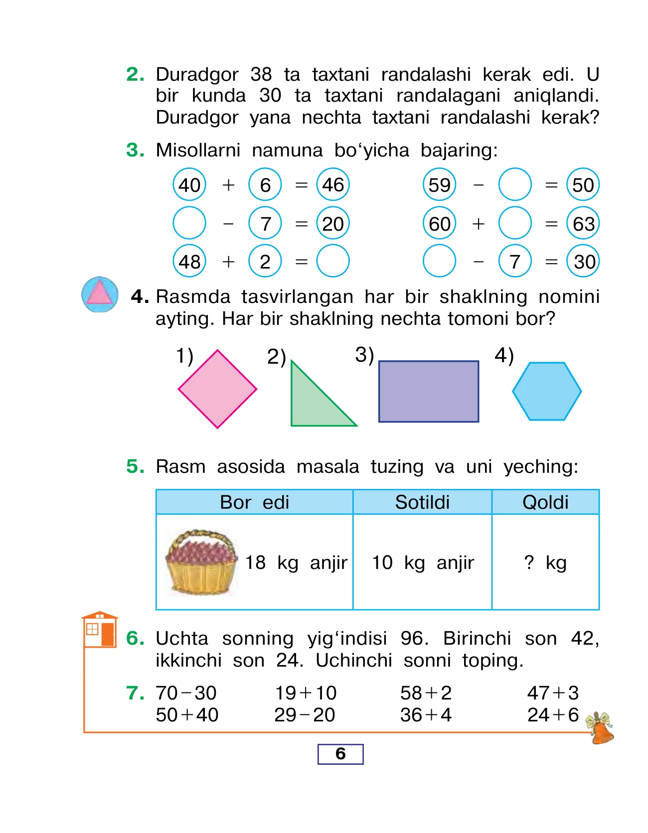 2-sinf Matematika — 6-bet