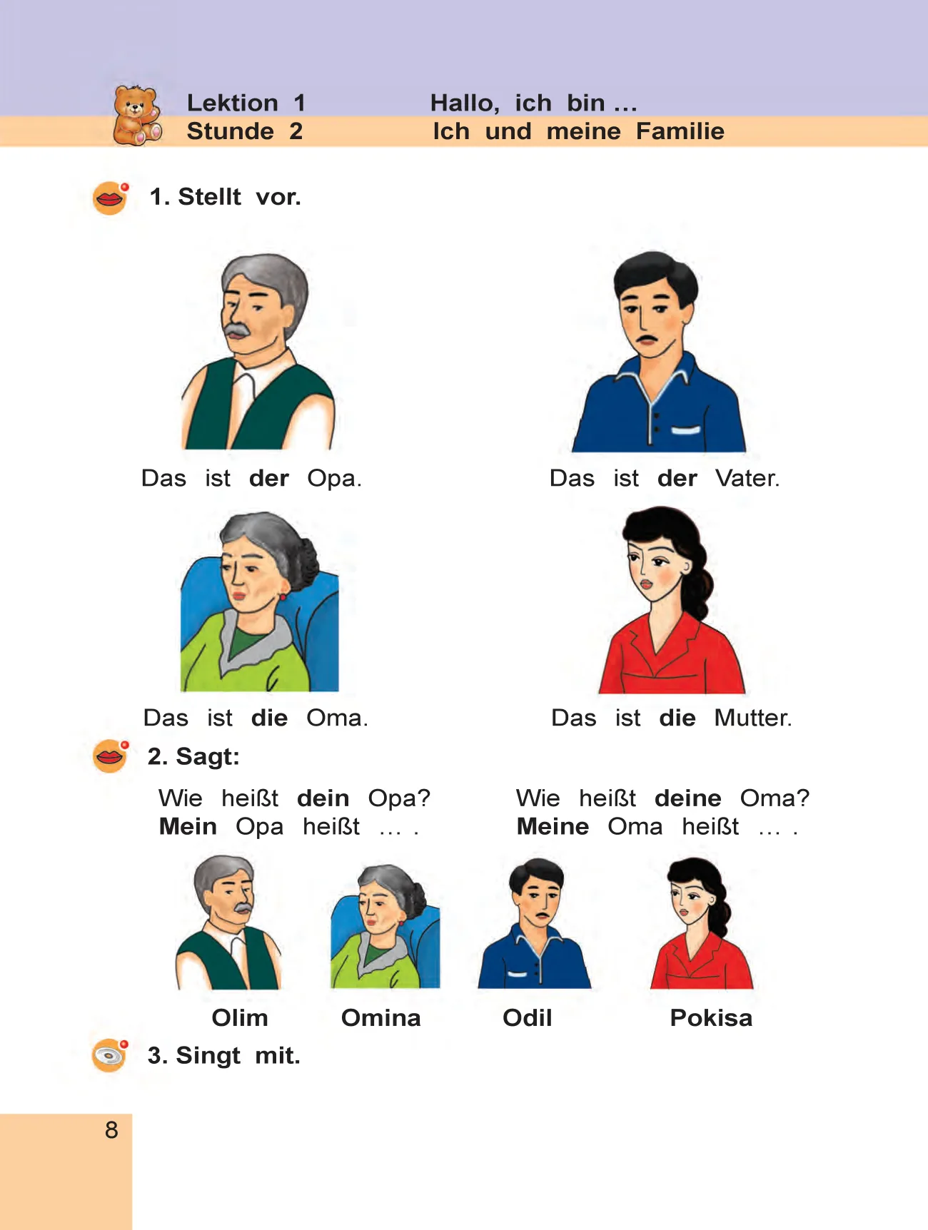 2-sinf Nemis tili — 8-bet