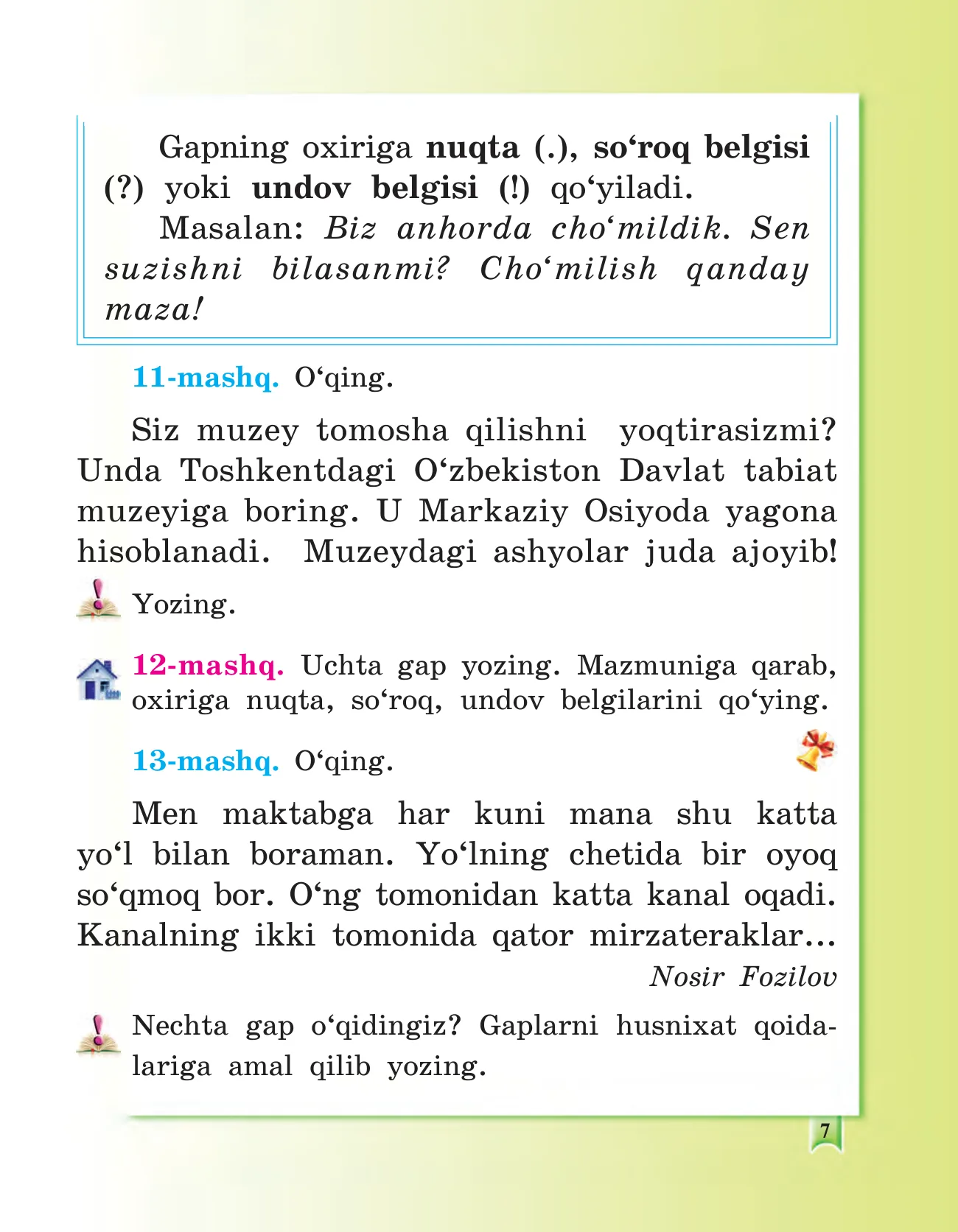 2-sinf Ona tili — 7-bet