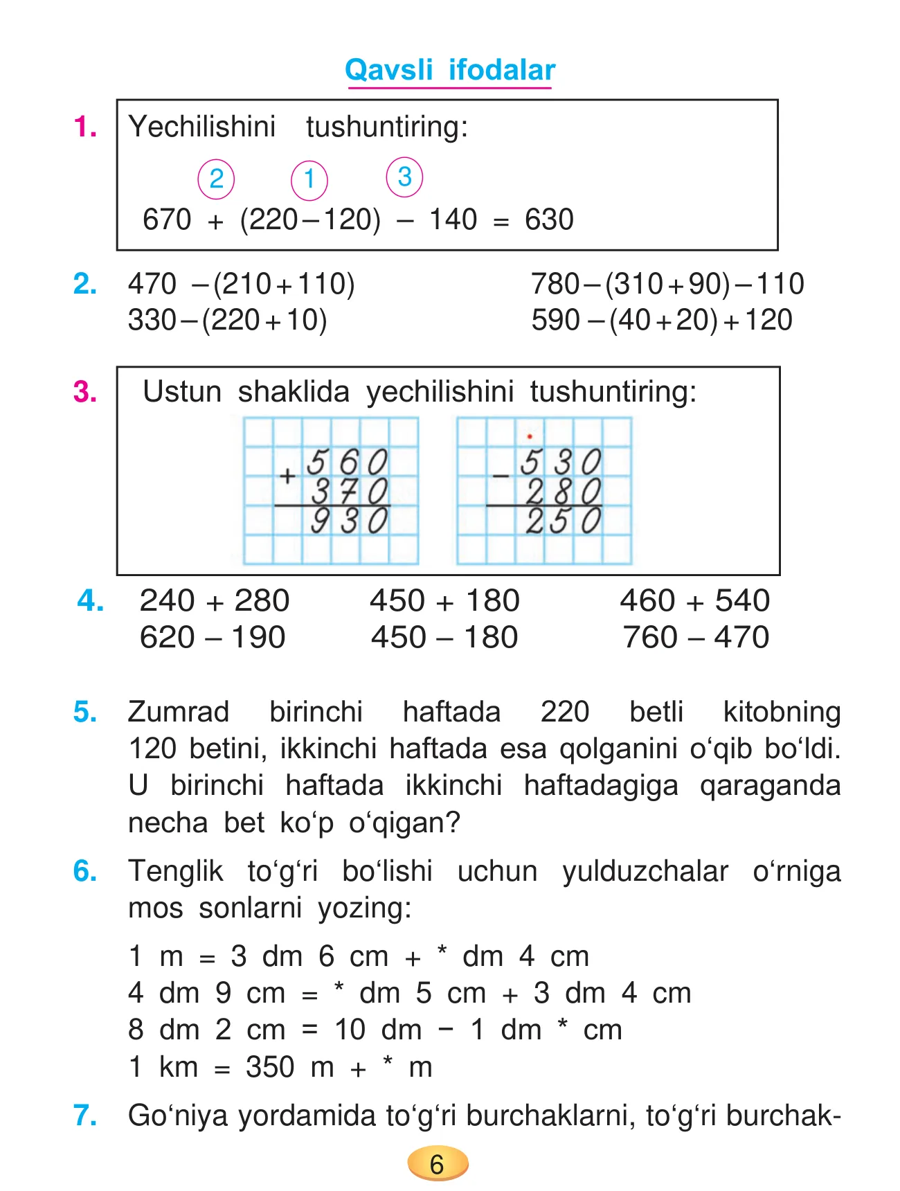 3-sinf Matematika — 6-bet