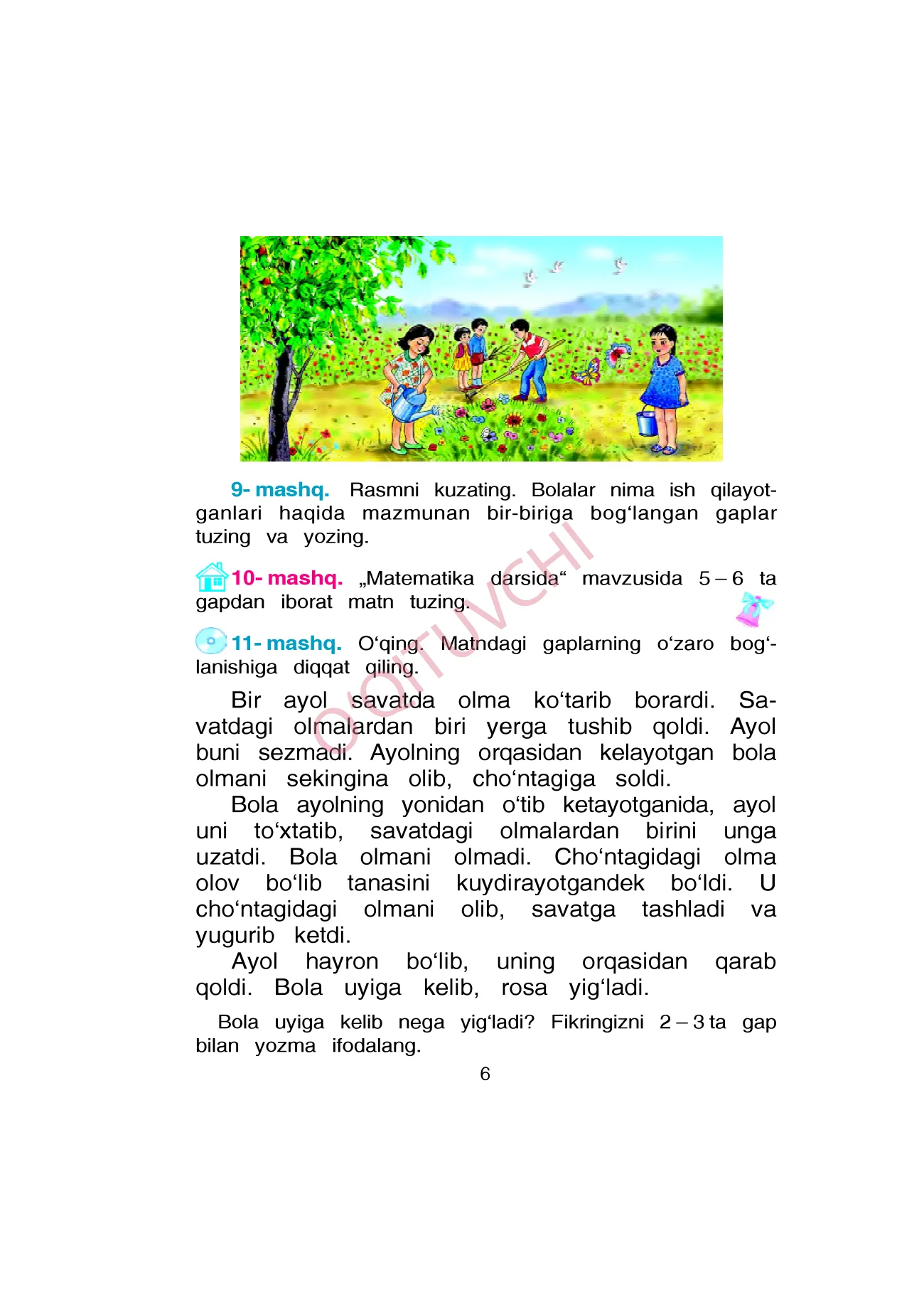 3-sinf Ona tili — 6-bet