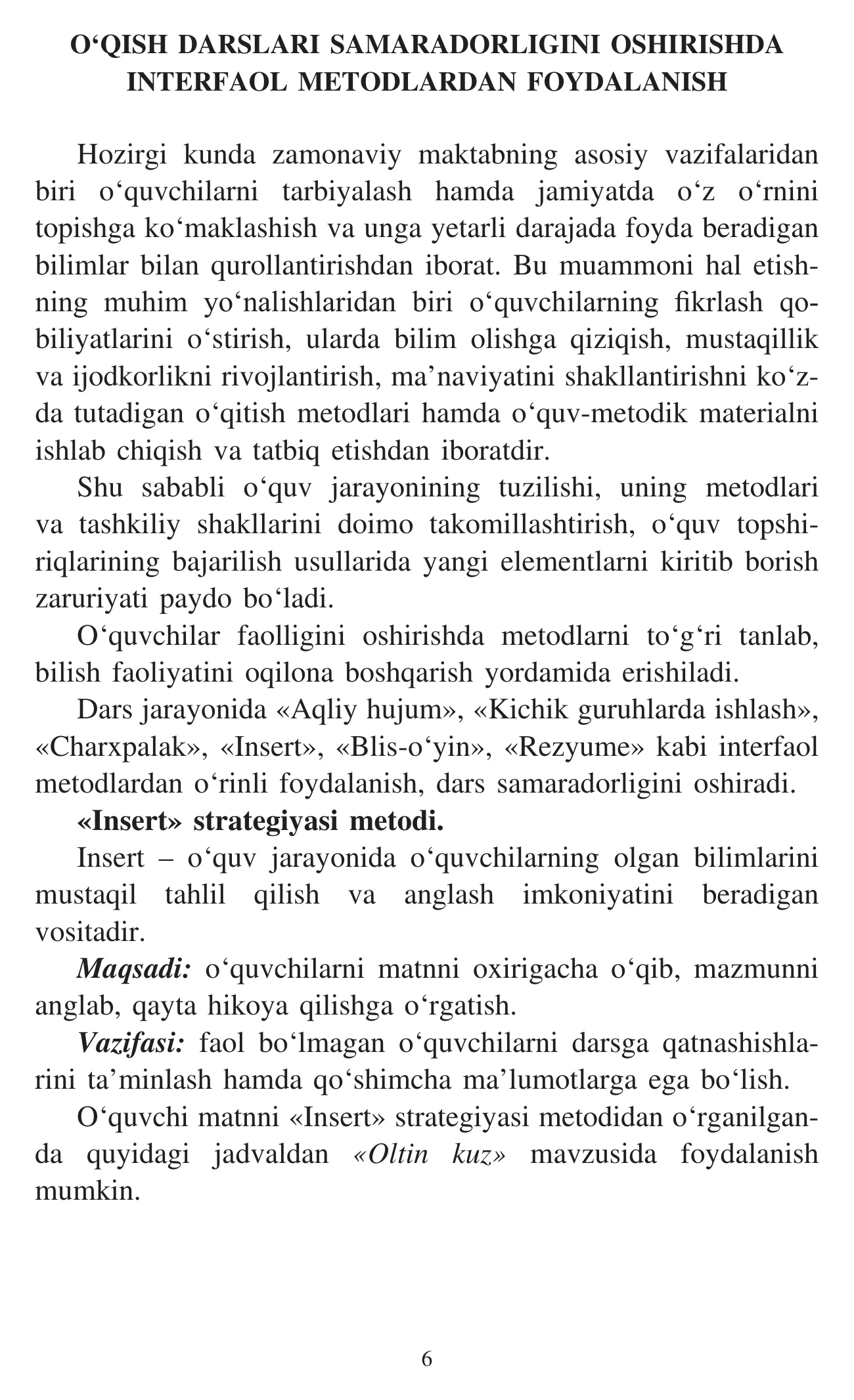3-sinf O‘qish (metodika) — 6-bet