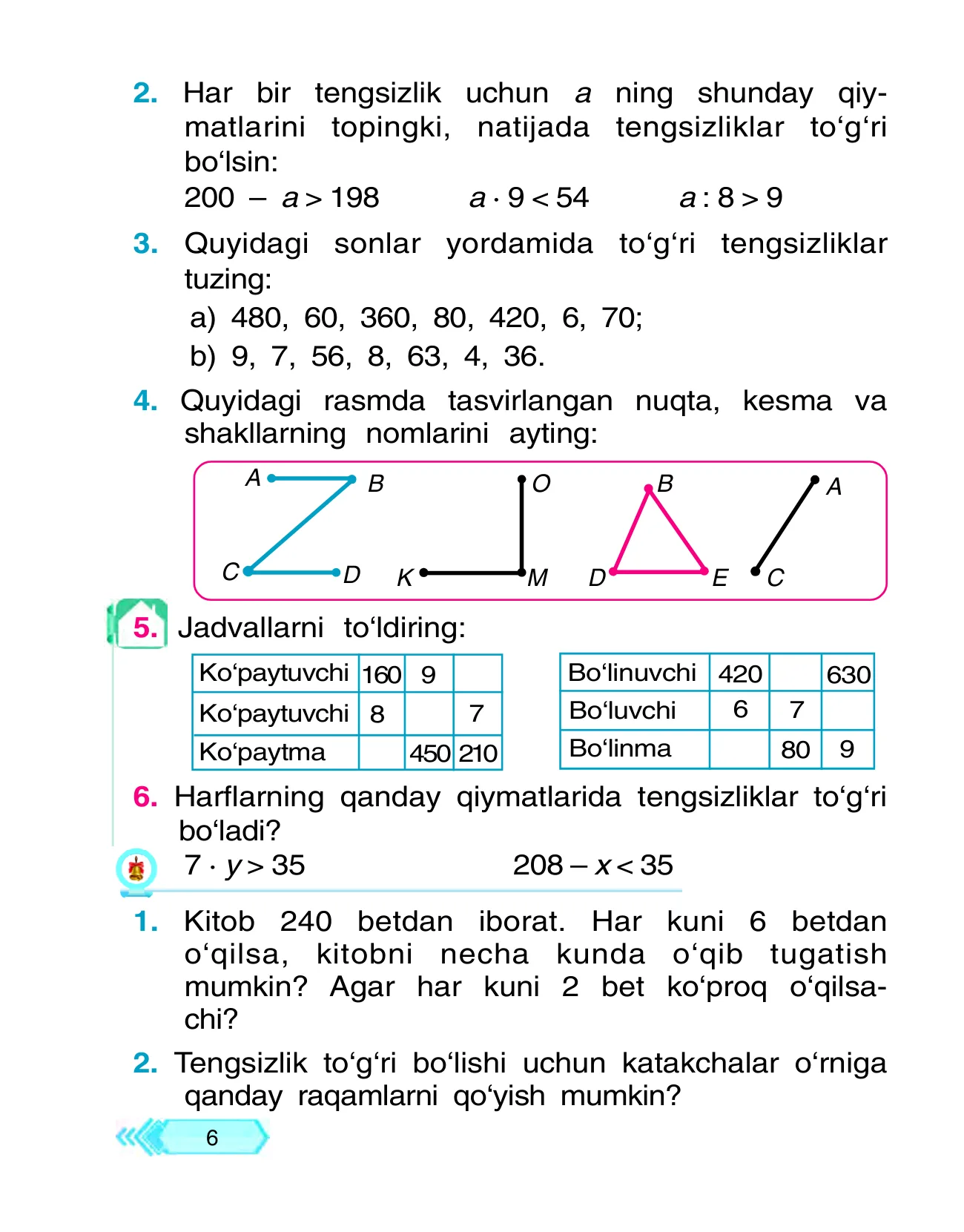 4-sinf Matematika — 8-bet