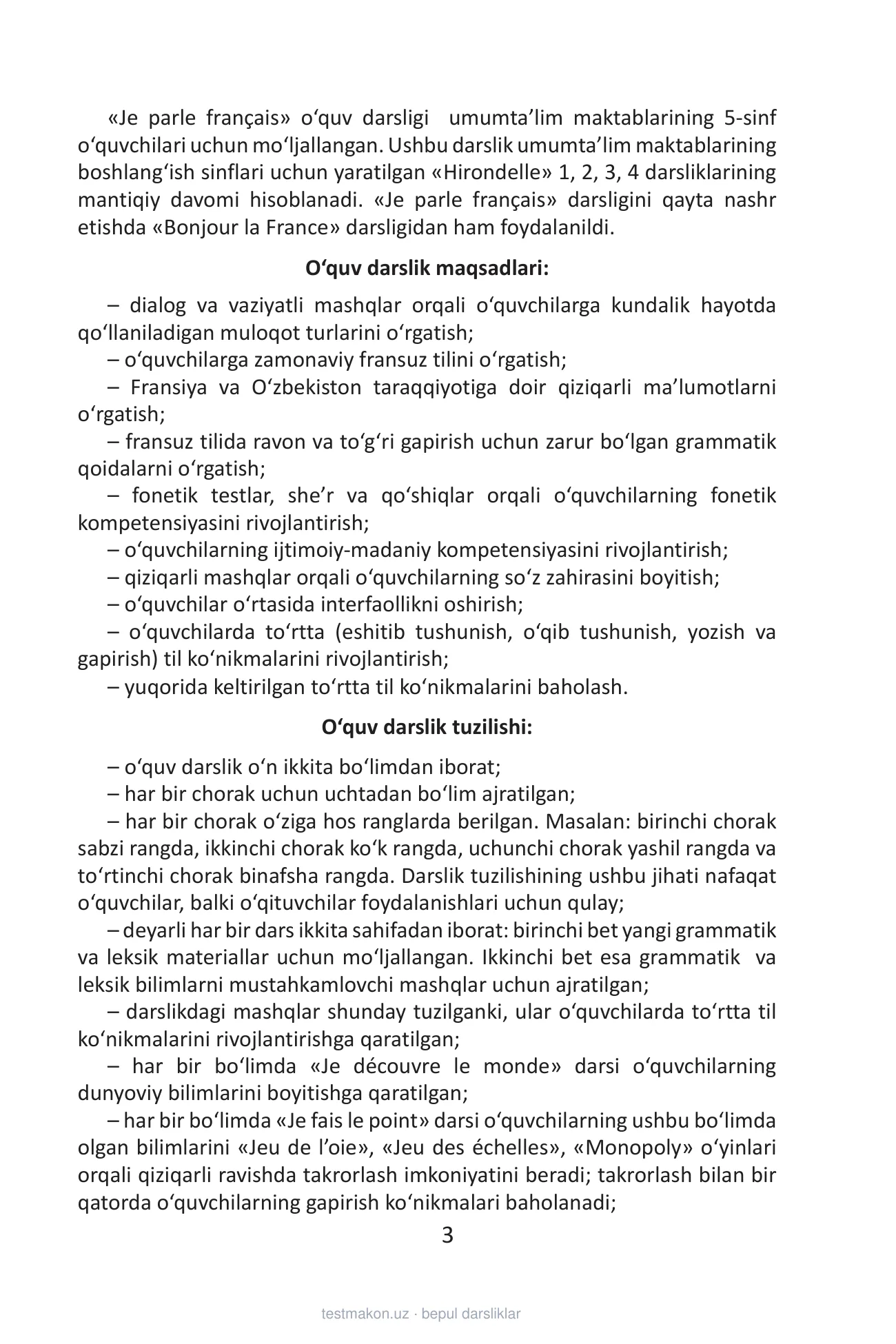 5-sinf Fransuz tili (metodika) — 3-bet