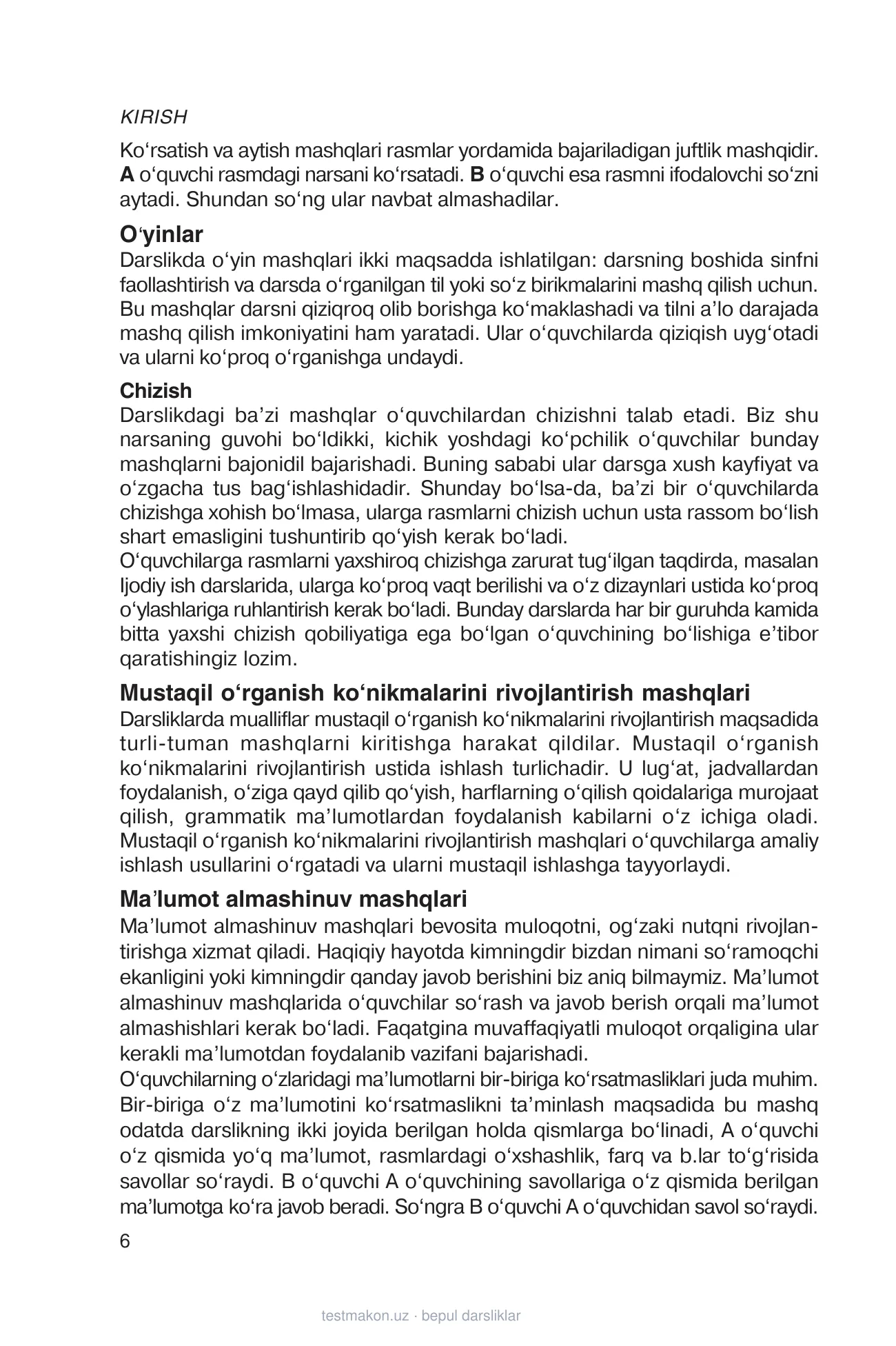 5-синф Инглиз тили (методика) — 6-бет