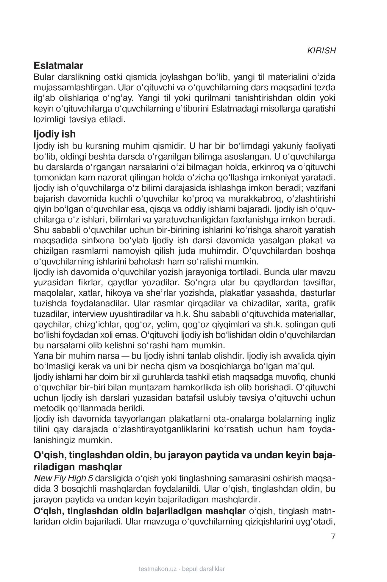 5-синф Инглиз тили (методика) — 7-бет
