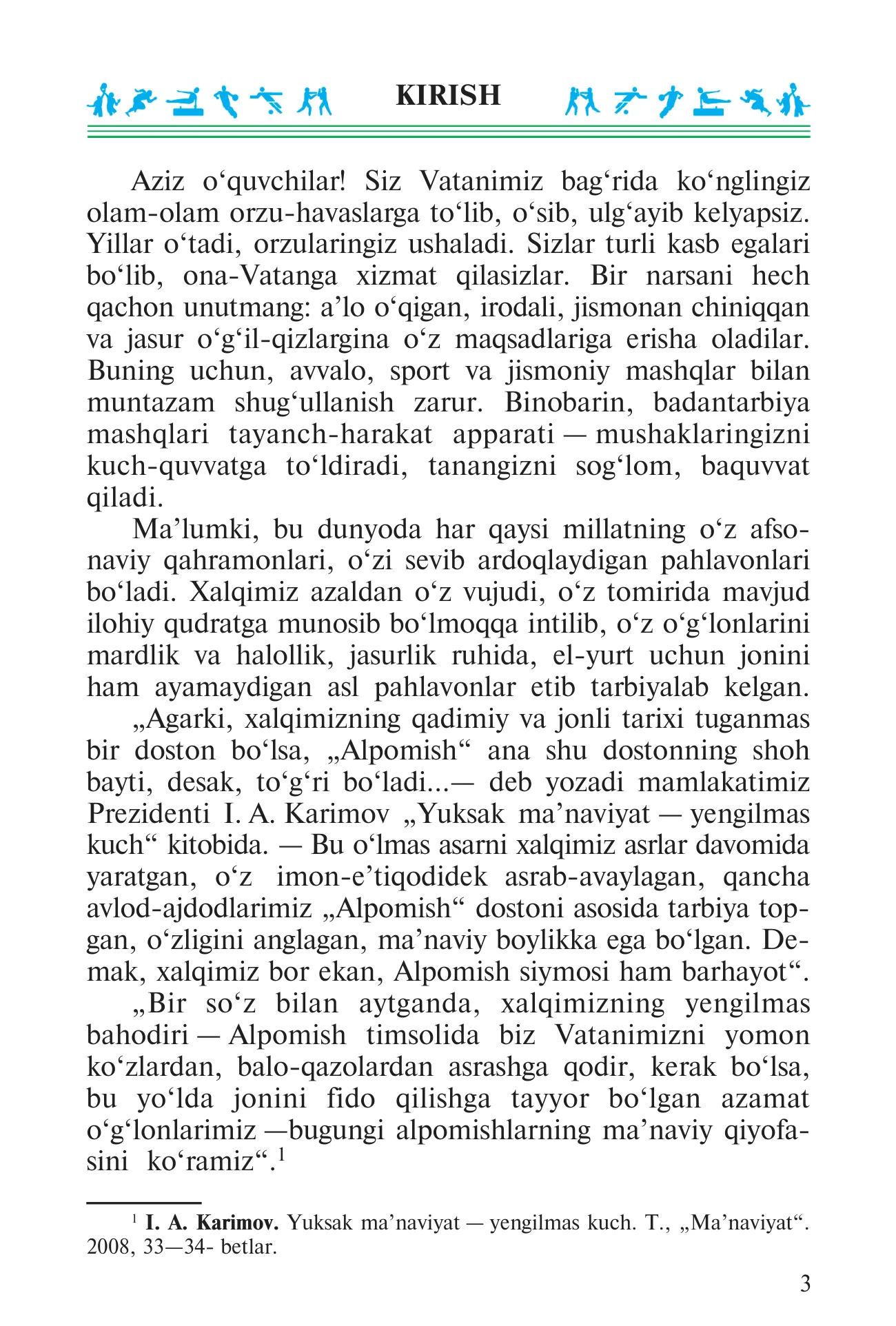 5-синф Жисмоний тарбия — 3-бет