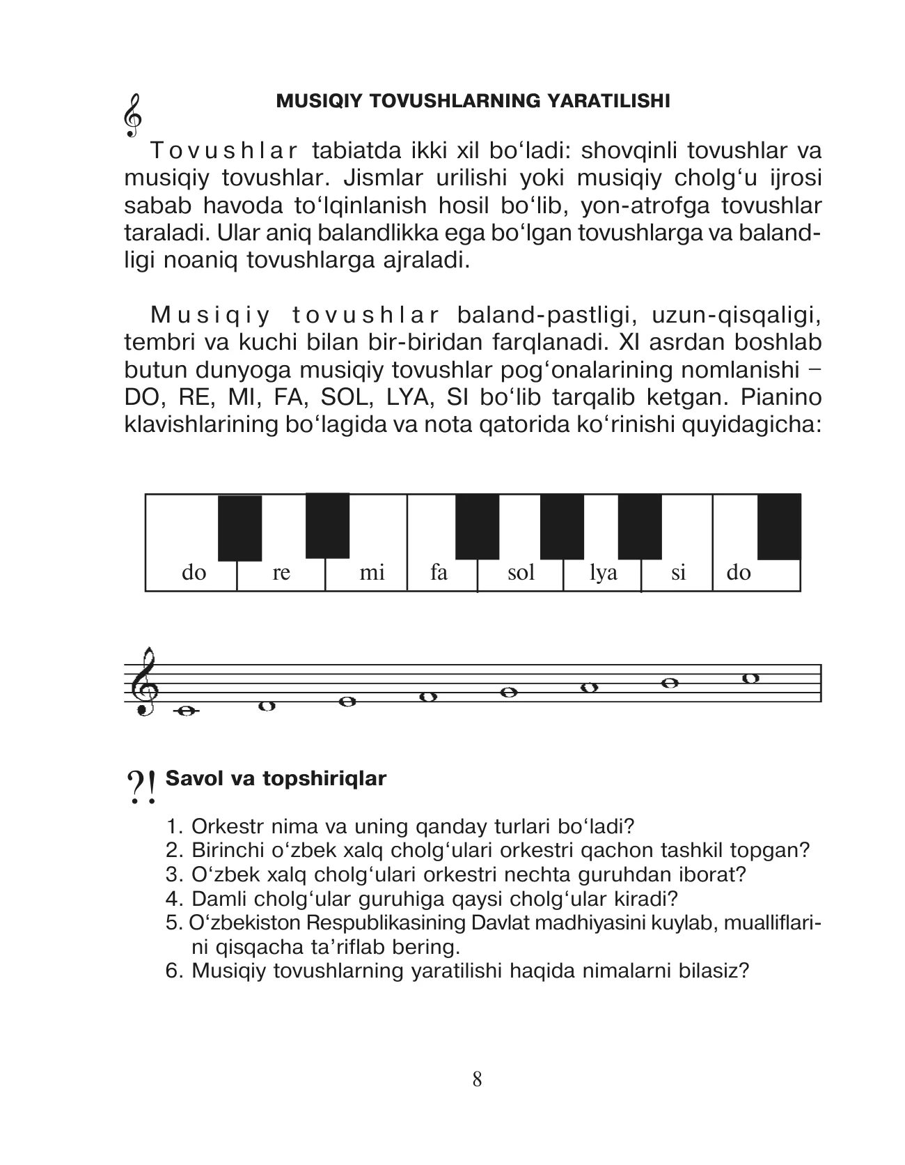 5-sinf Musiqa — 8-bet