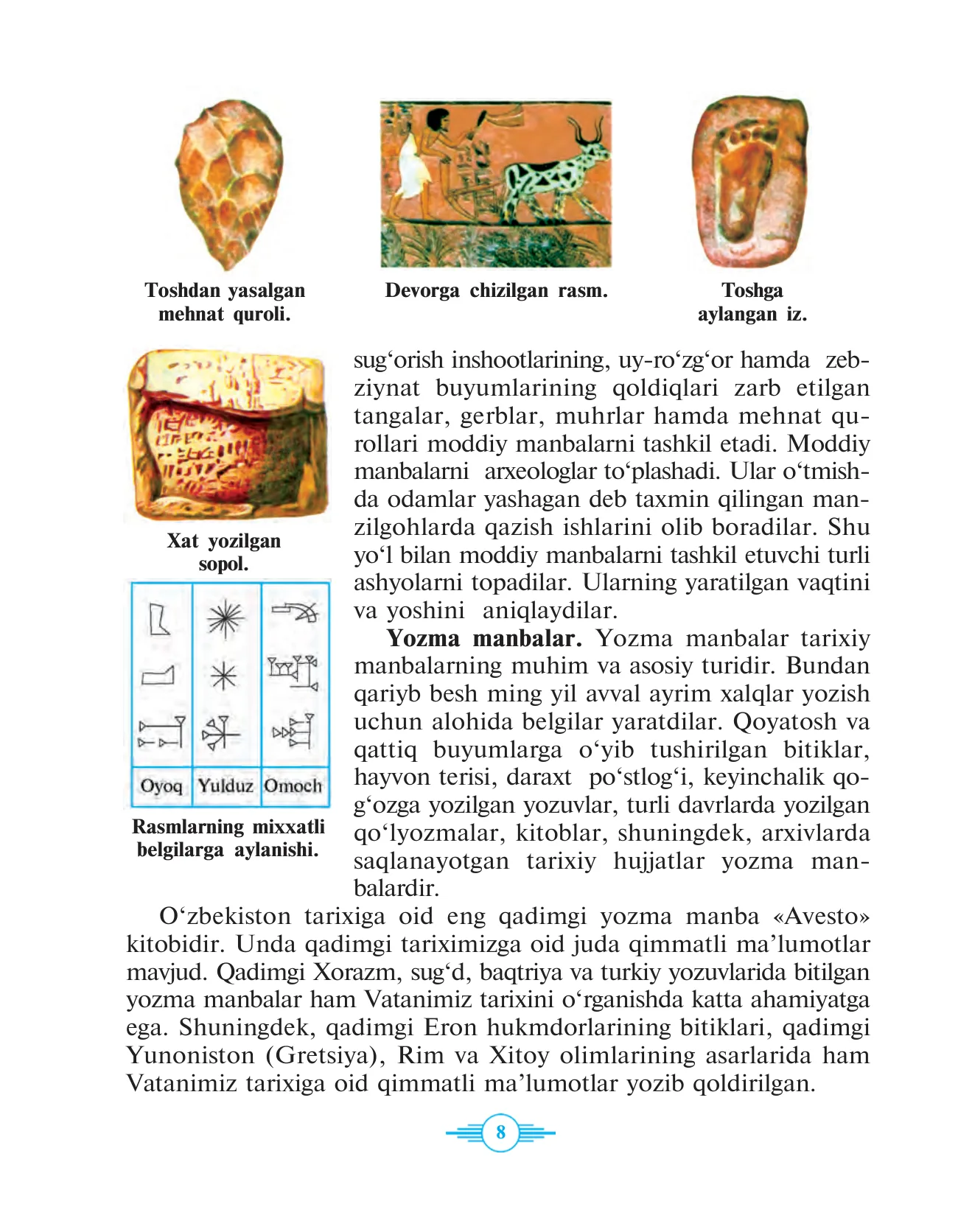 5-sinf Tarixdan hikoyalar — 8-bet