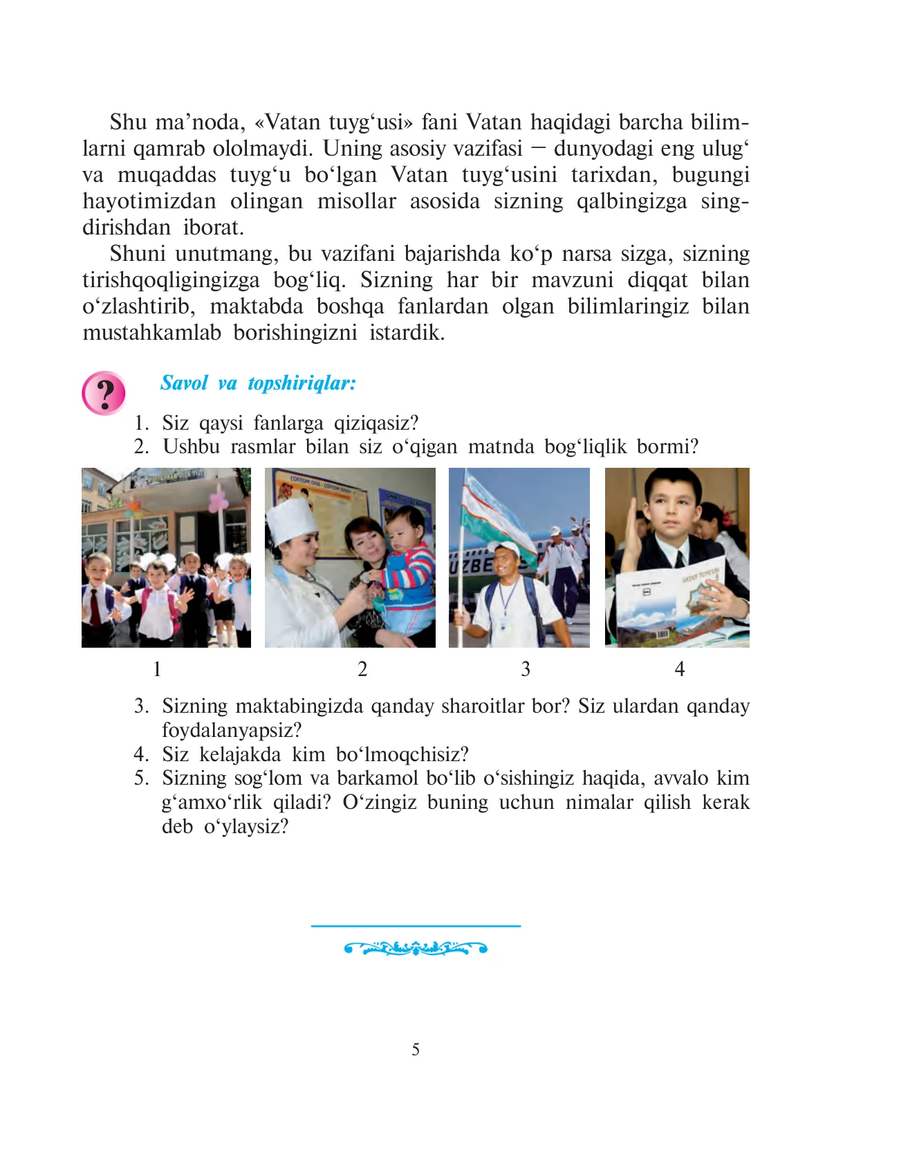 5-sinf Vatan tuyg‘usi — 5-bet