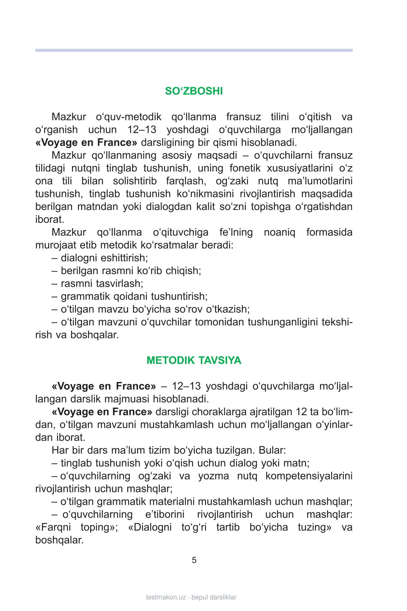 6-синф Франсуз тили (методика) — 5-бет
