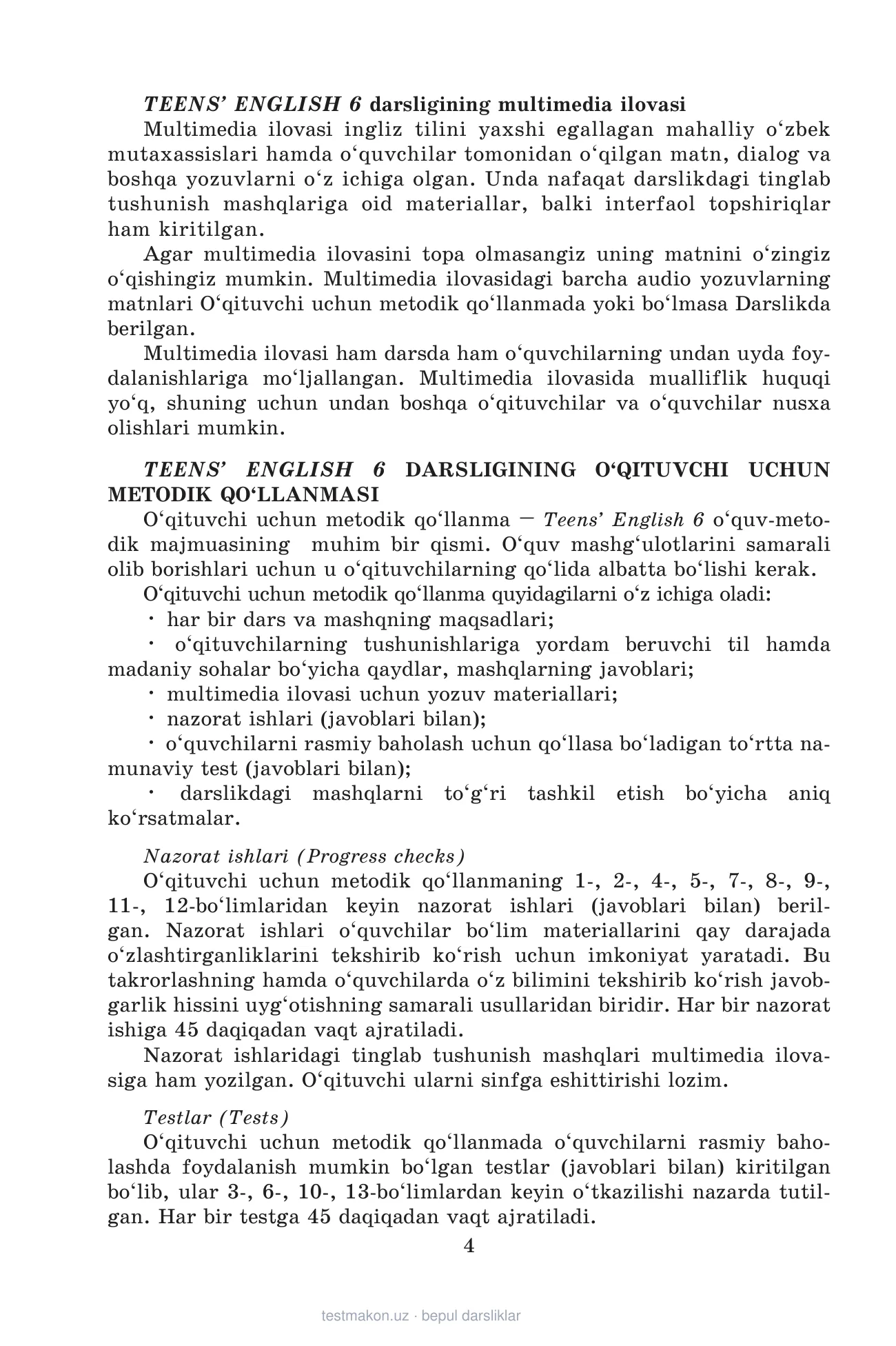 6-sinf Ingliz tili (metodika) — 4-bet