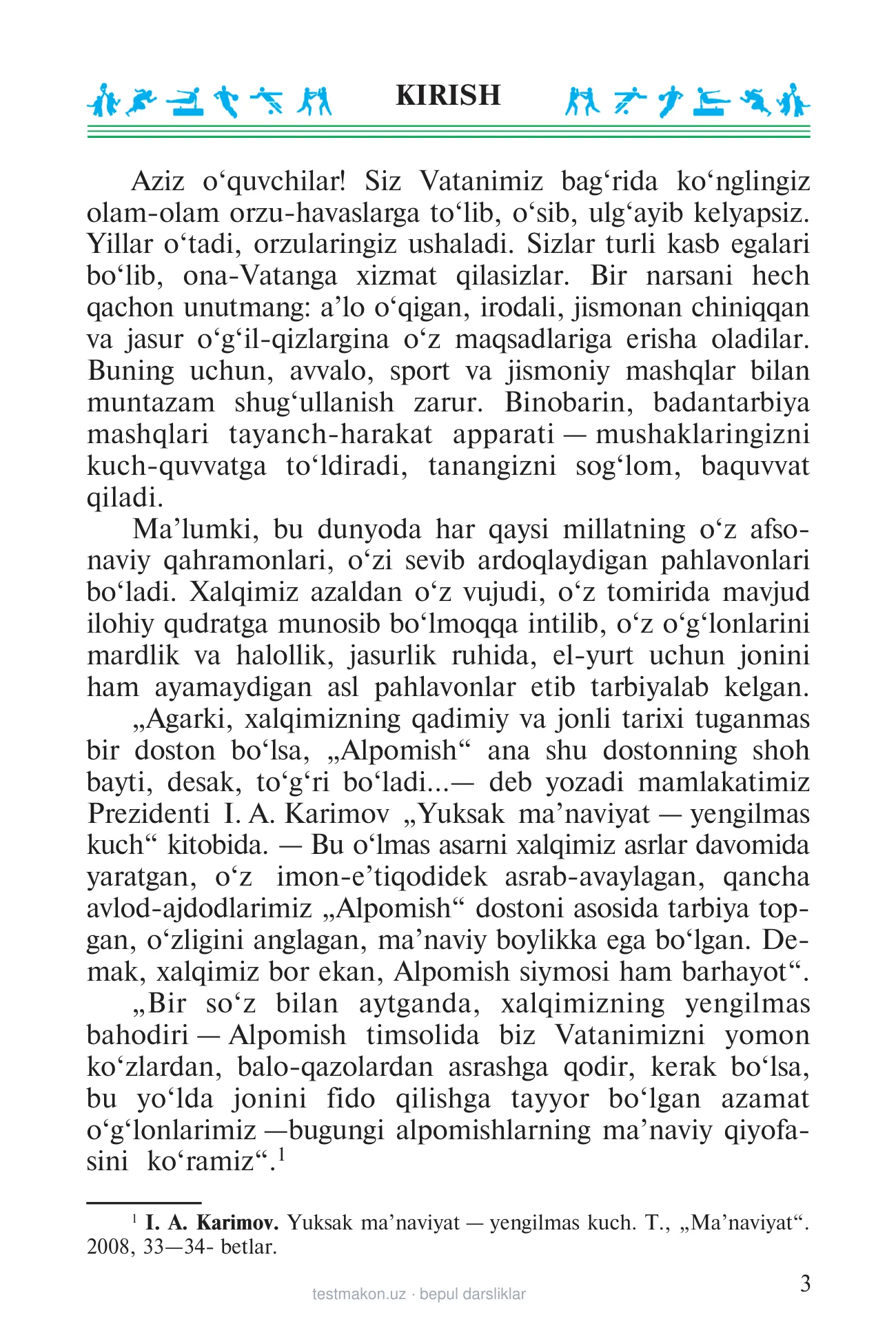 6-sinf Jismoniy tarbiya — 3-bet