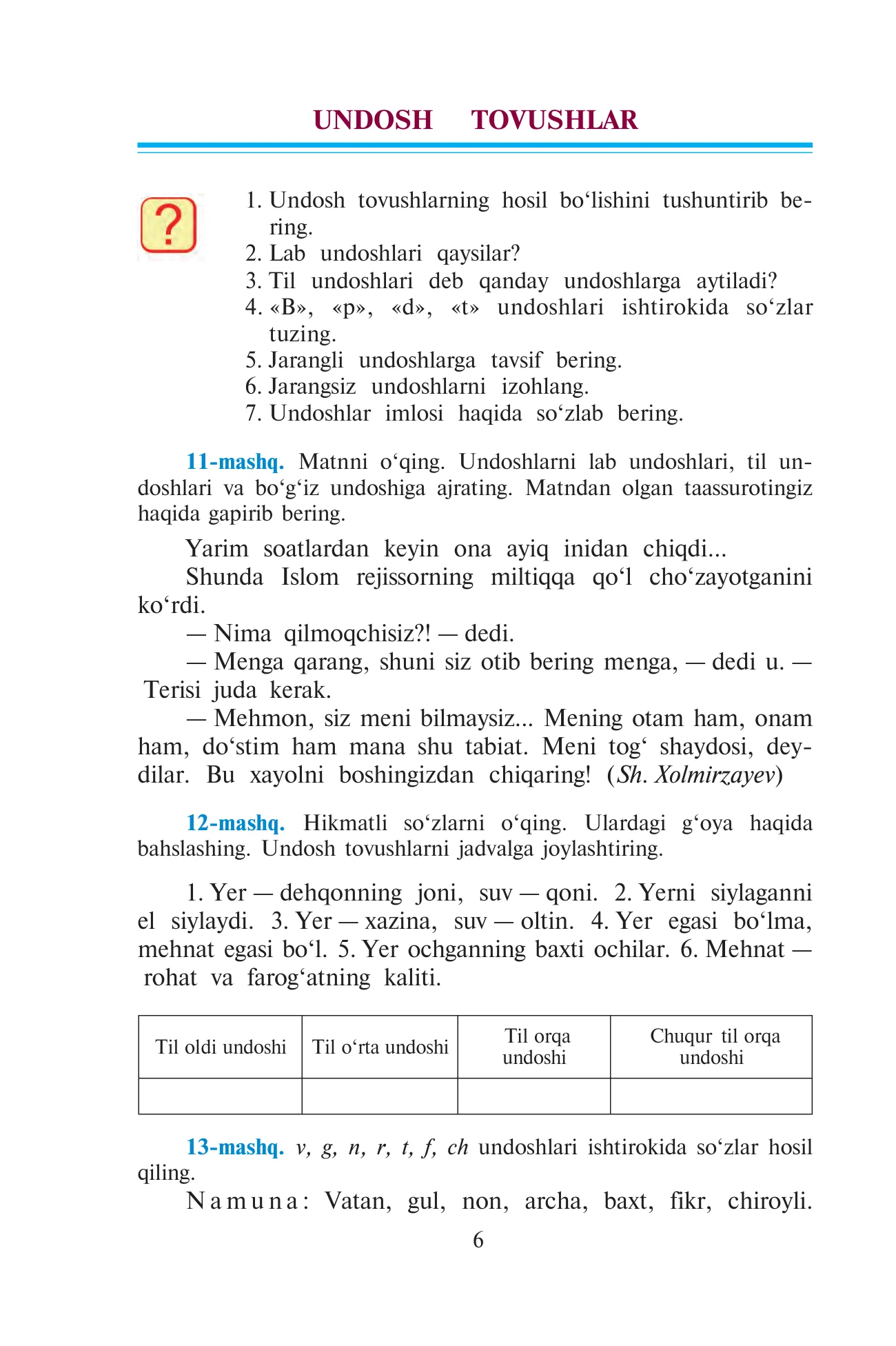 6-sinf Ona tili — 6-bet