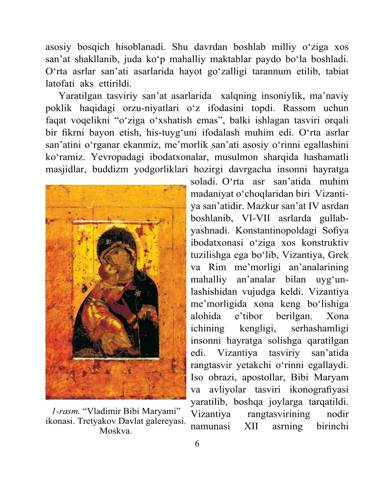 6-sinf Tasviriy san’at — 6-bet