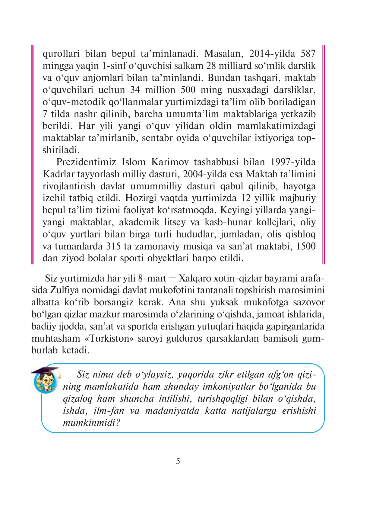 6-sinf Vatan tuyg‘usi — 5-bet