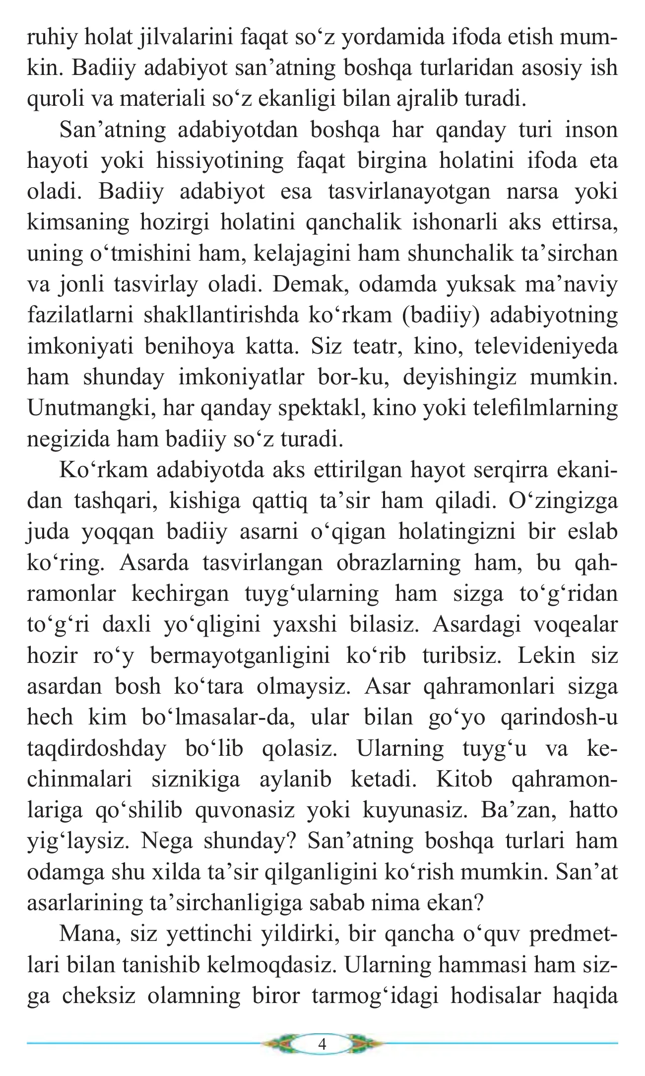 7-sinf Adabiyot — 4-bet