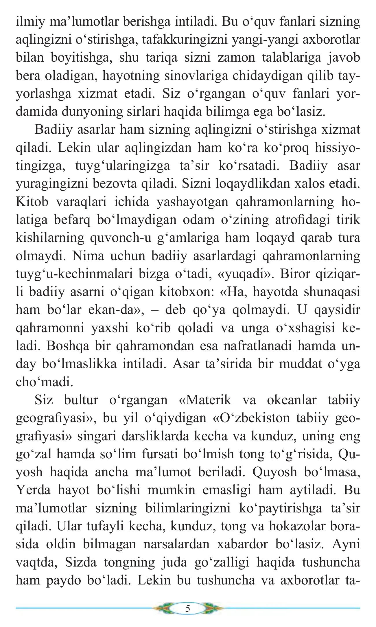 7-sinf Adabiyot — 5-bet