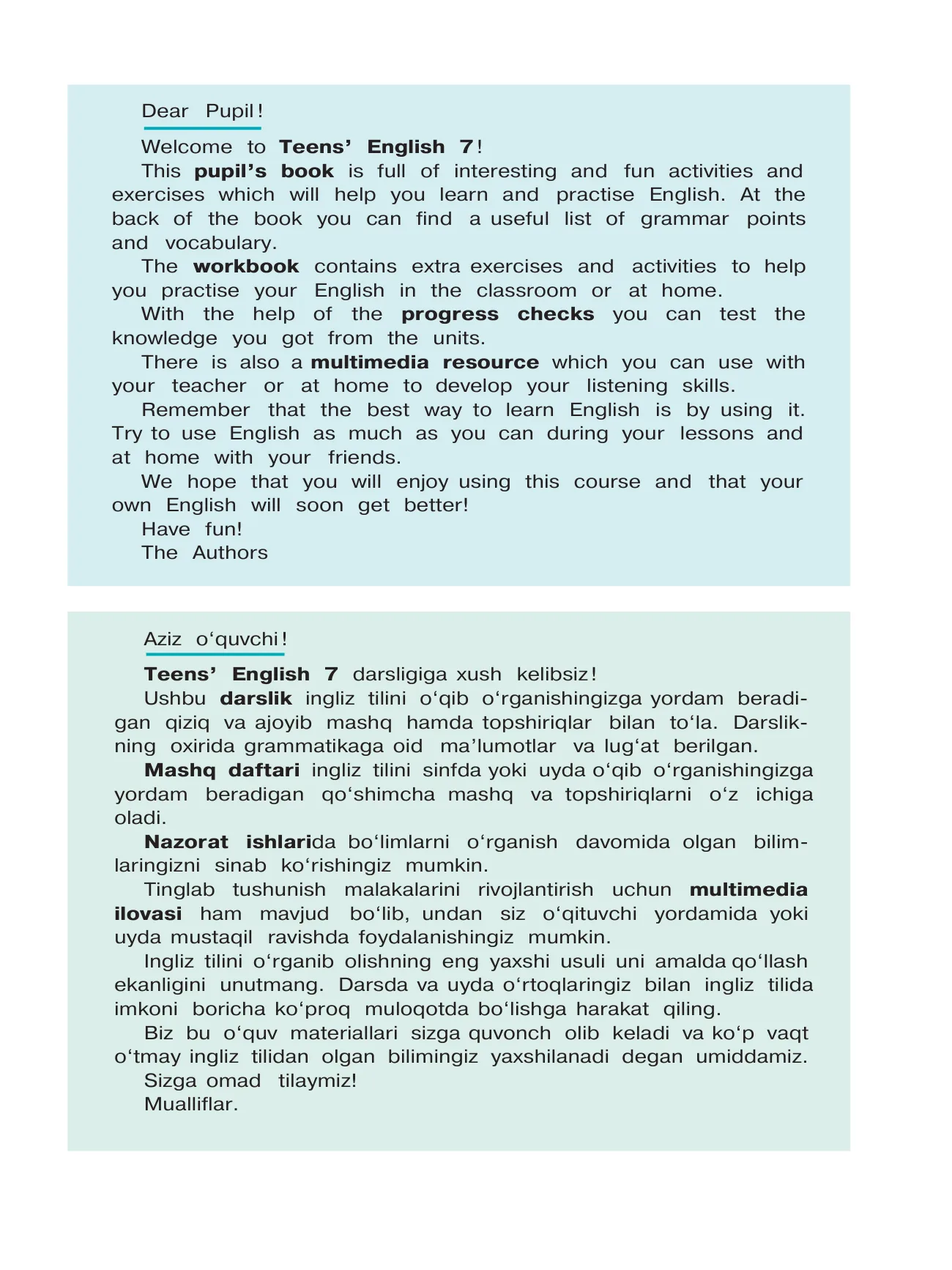 7-sinf Ingliz tili — 3-bet
