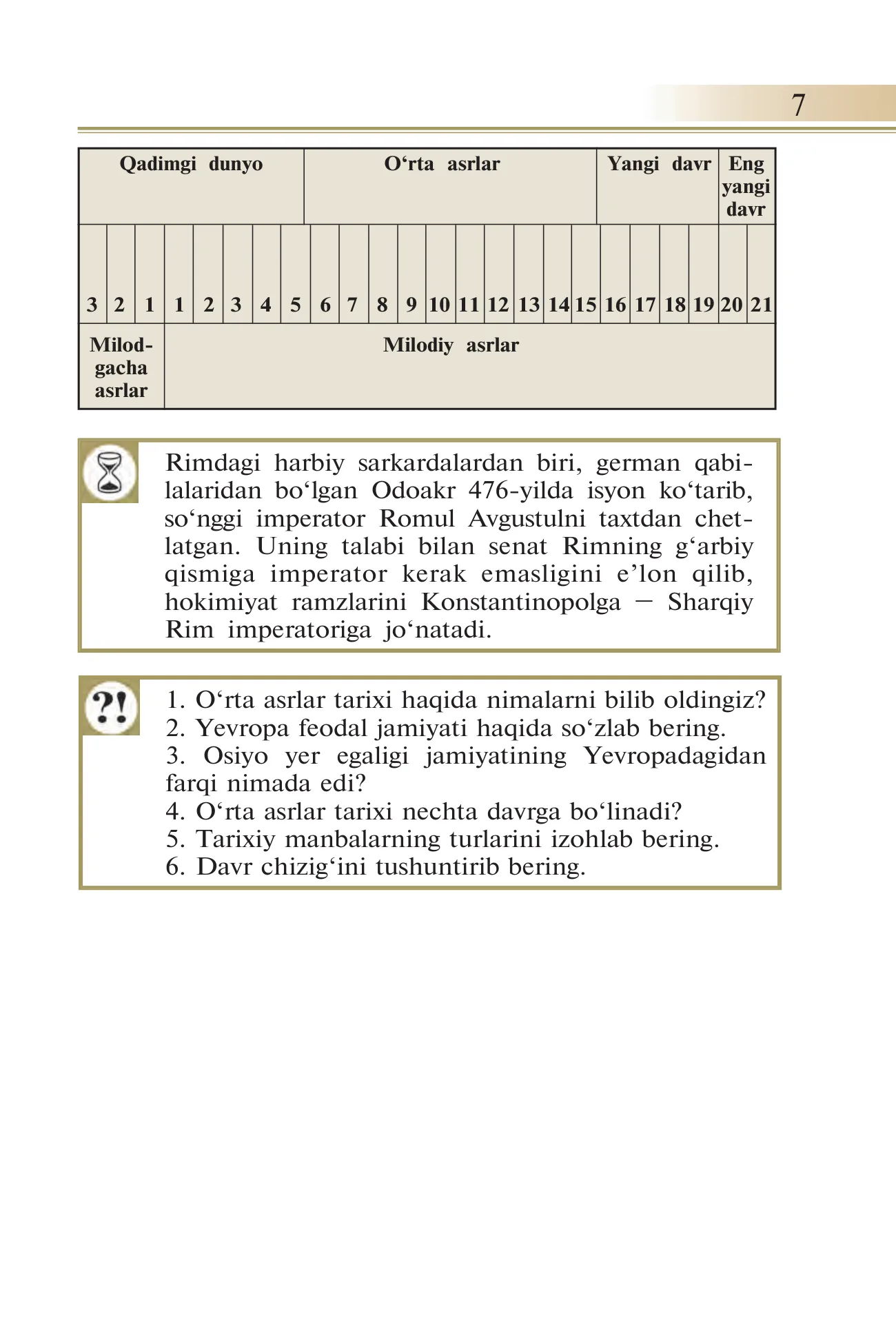 7-sinf Jahon tarixi — 7-bet