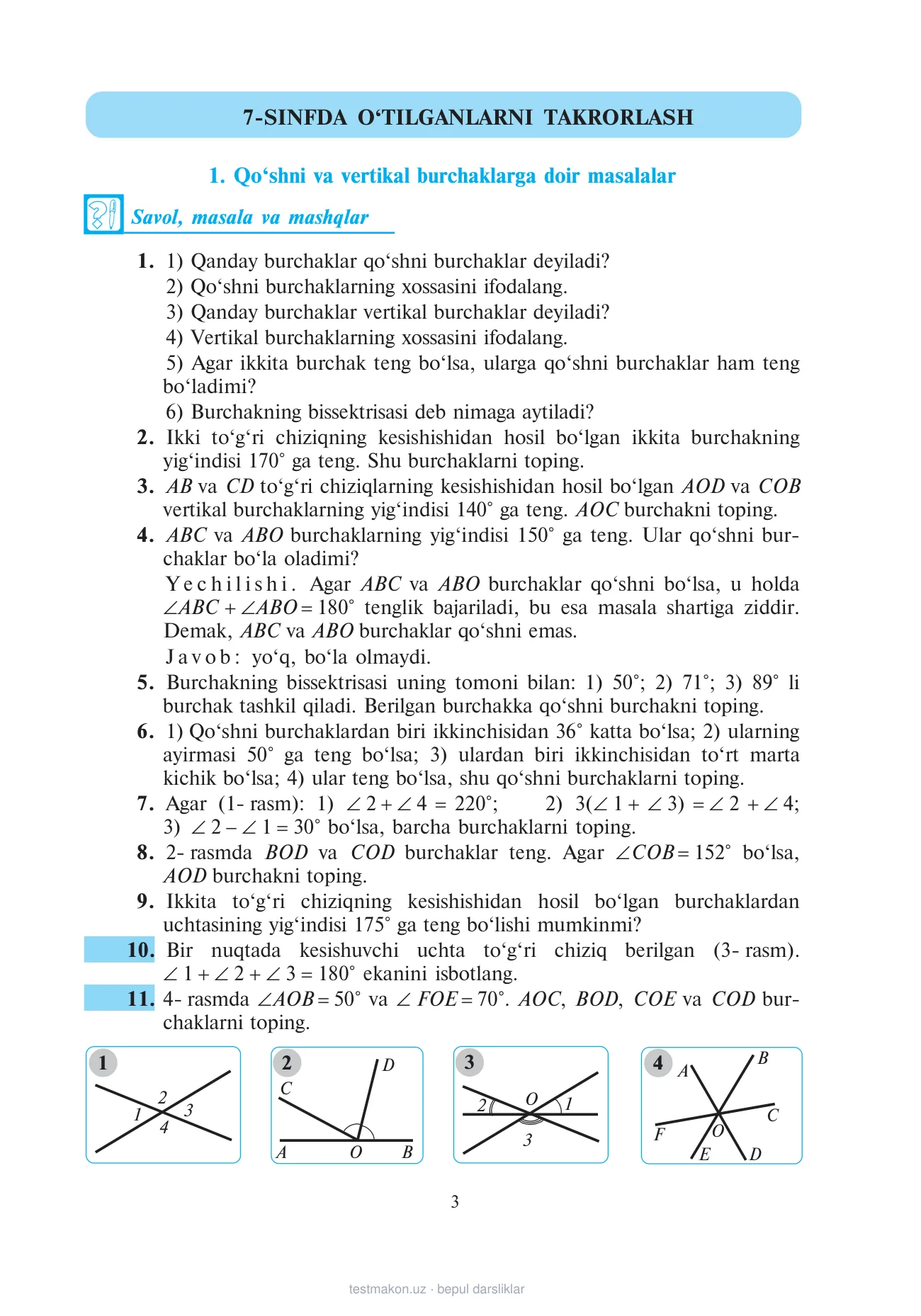 8-sinf Geometriya — 3-bet
