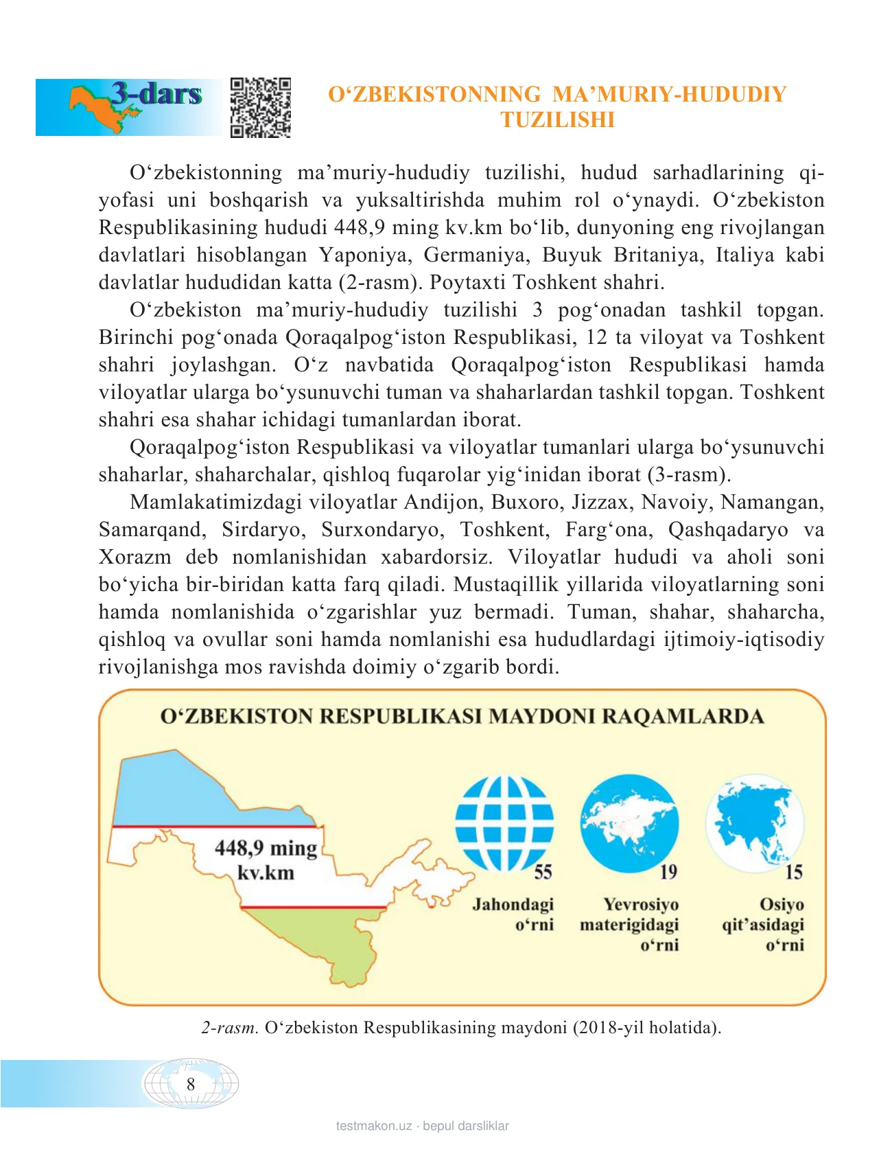 8-sinf Ijtimoiy-iqtisodiy geografiya — 8-bet
