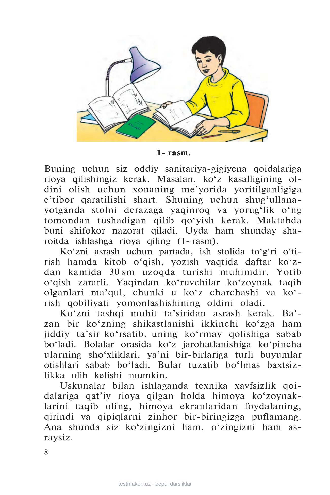8-sinf Jismoniy tarbiya — 8-bet