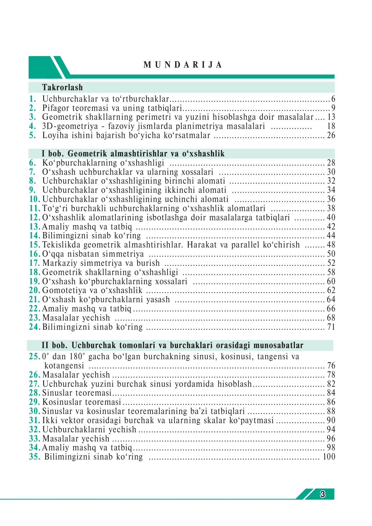 9-sinf Geometriya — 3-bet