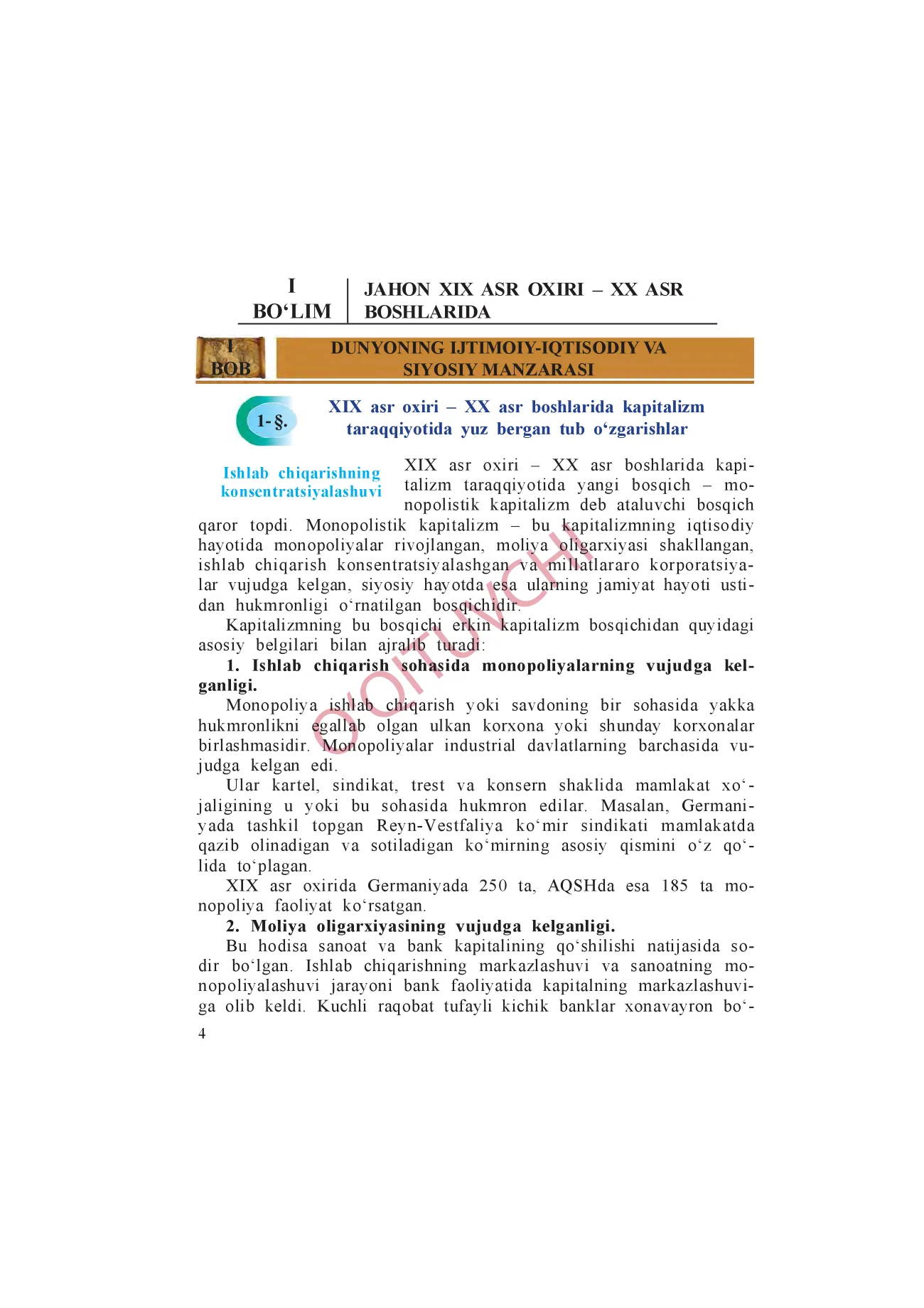 9-sinf Jahon tarixi — 4-bet